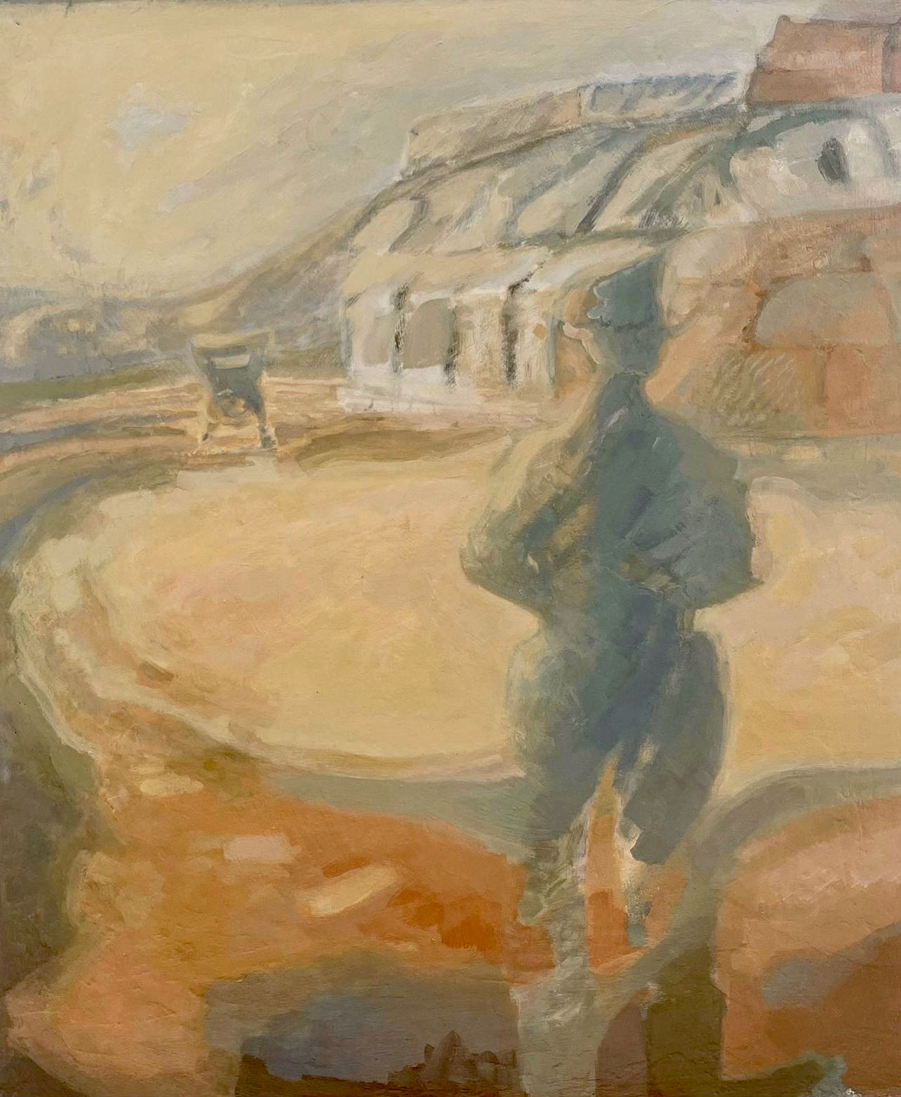 Oel auf Wachs grundierte Leinwand