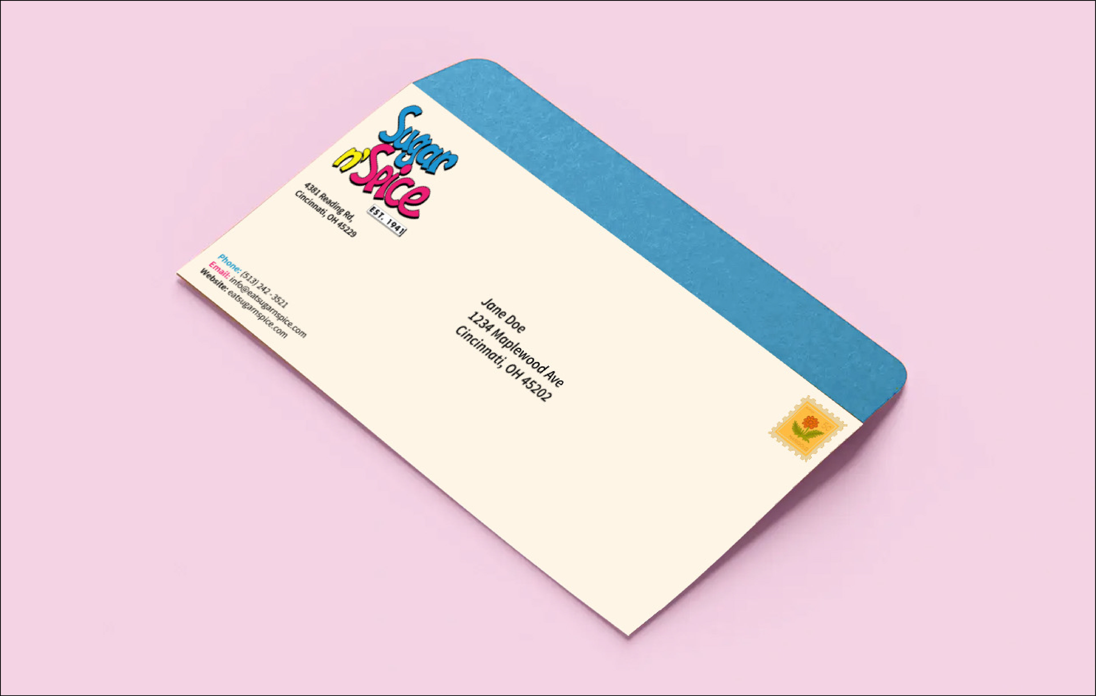 Branded Envelope for a Breakfast Diner