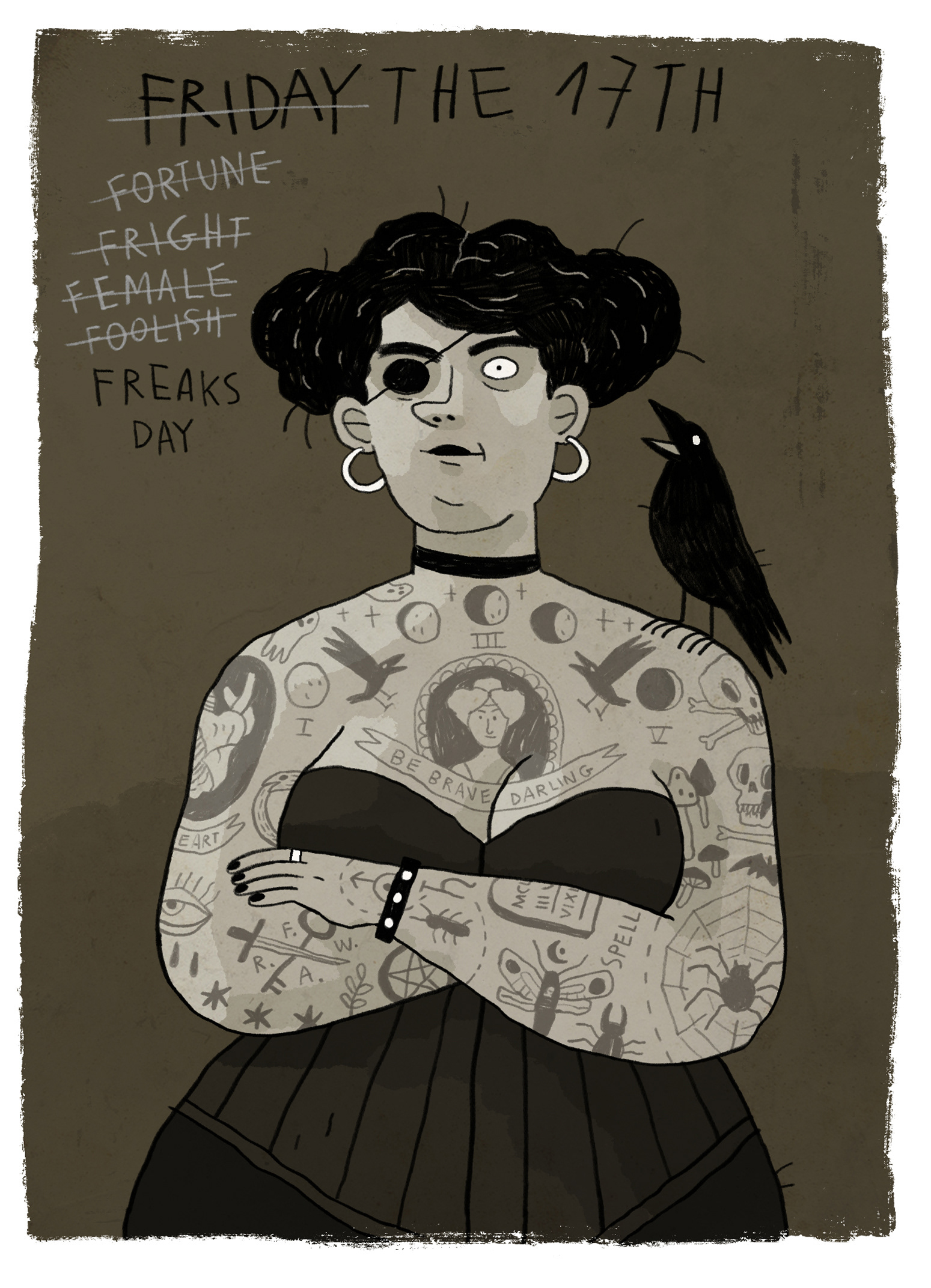 TATTOOED WOMAN - illustration