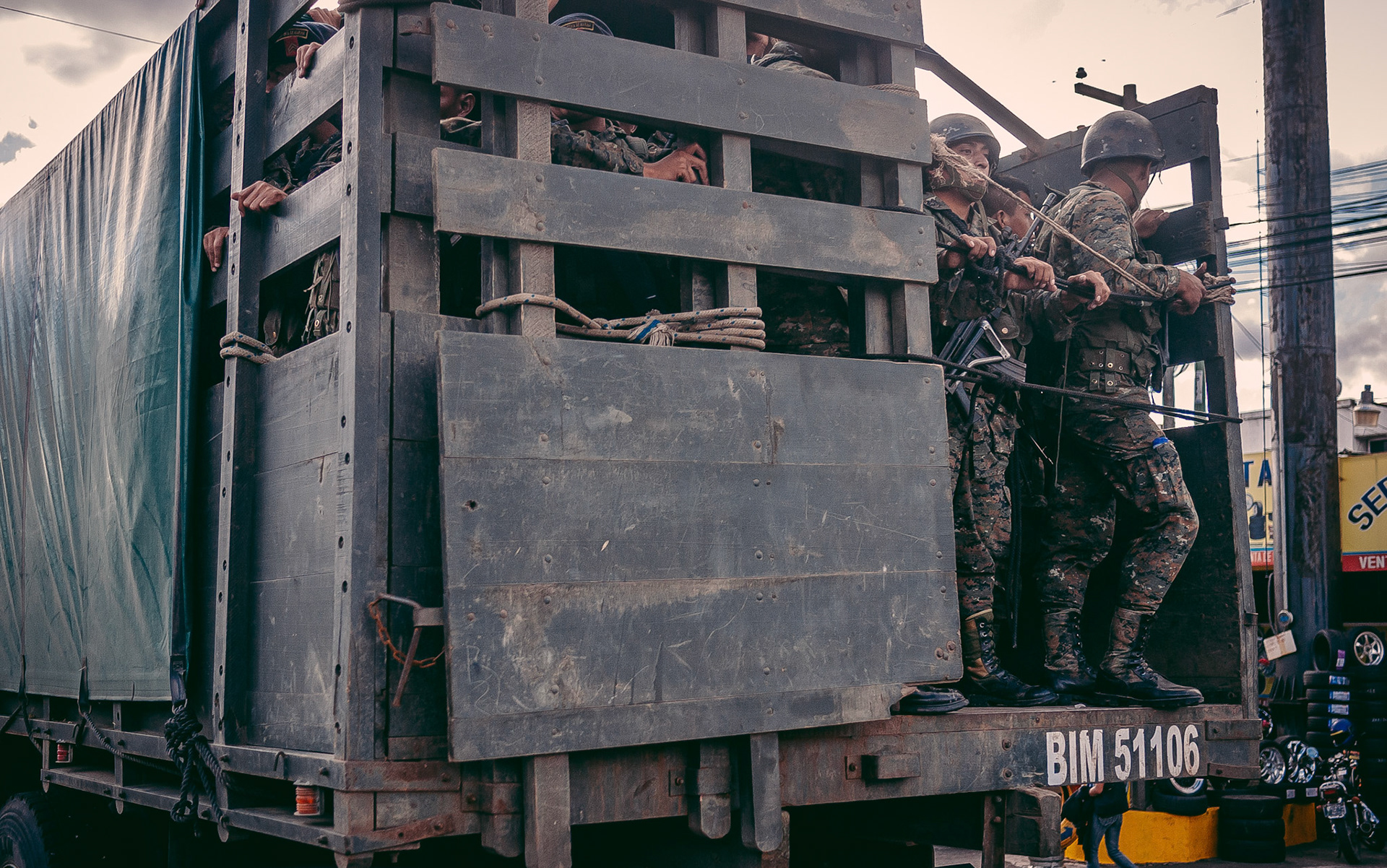 These soldiers were suspicious or possibly just curious about the truck full of Gringos that kept taking their picture.