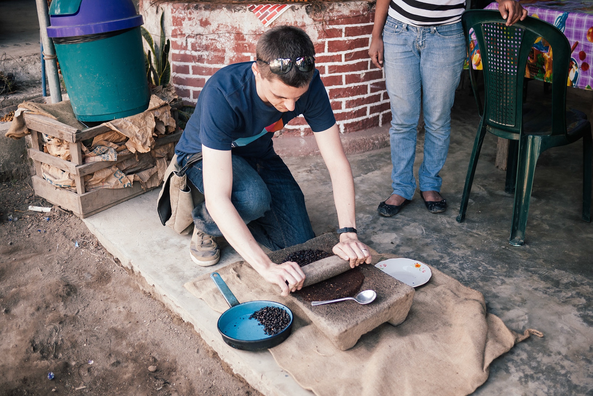 I looked like a wooden robot trying to grind by hand.