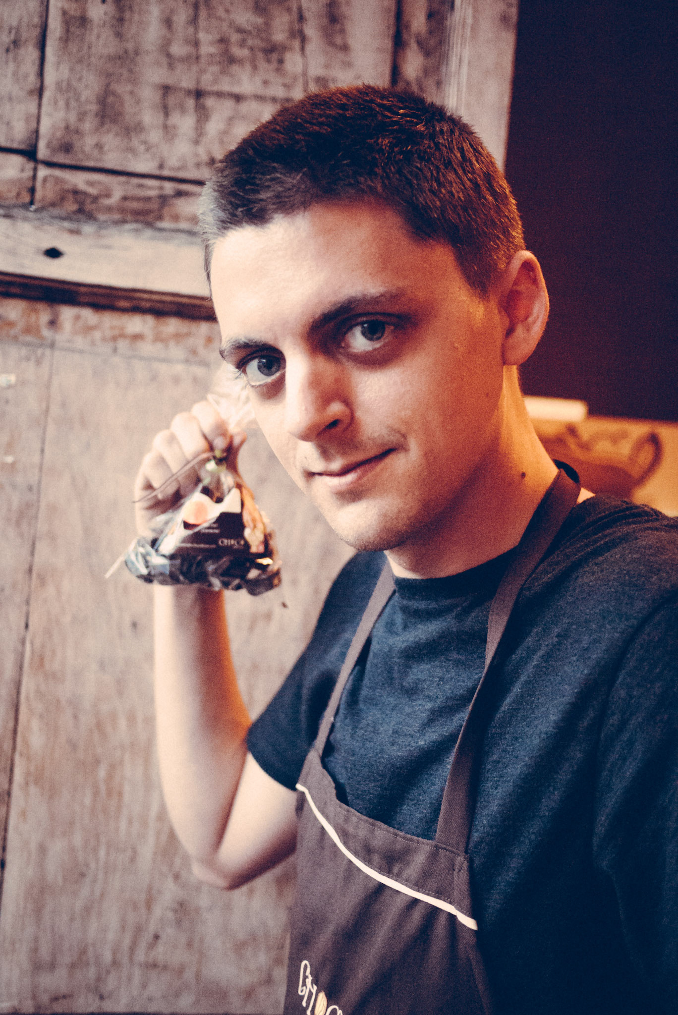 Flexing my guns with a super heavy bag of candy.