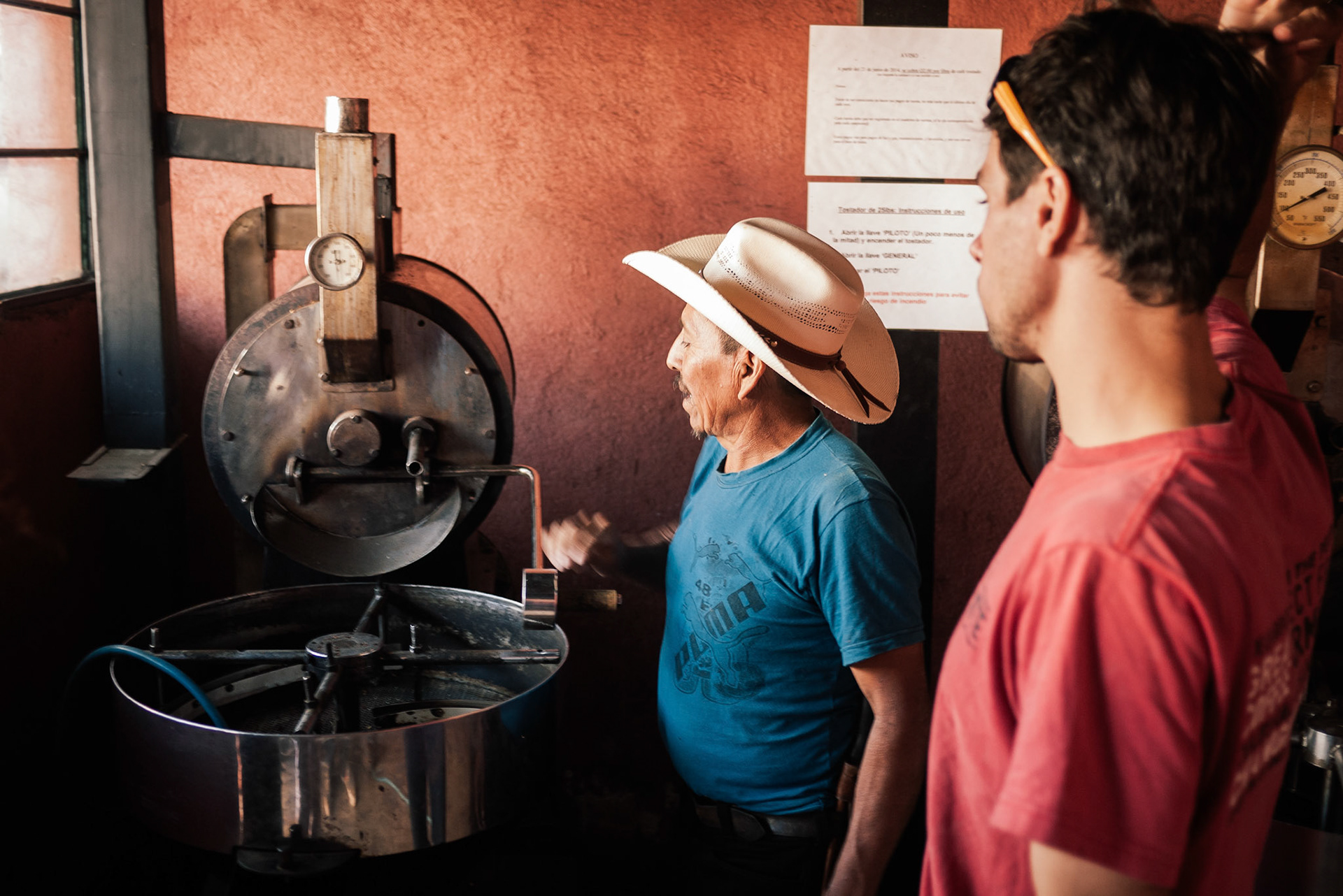 When Don Filiberto's wife can't keep up they switch to the big guns -- these professional roasters.