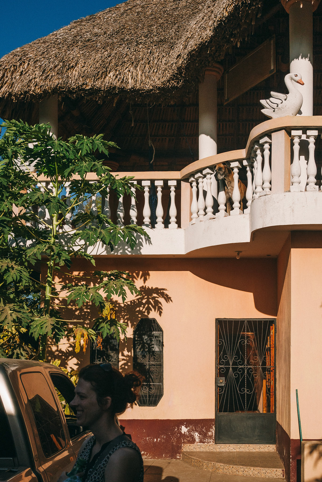 The [daylight] view from the driveway of our house in Casas Viejas, Guatemala.