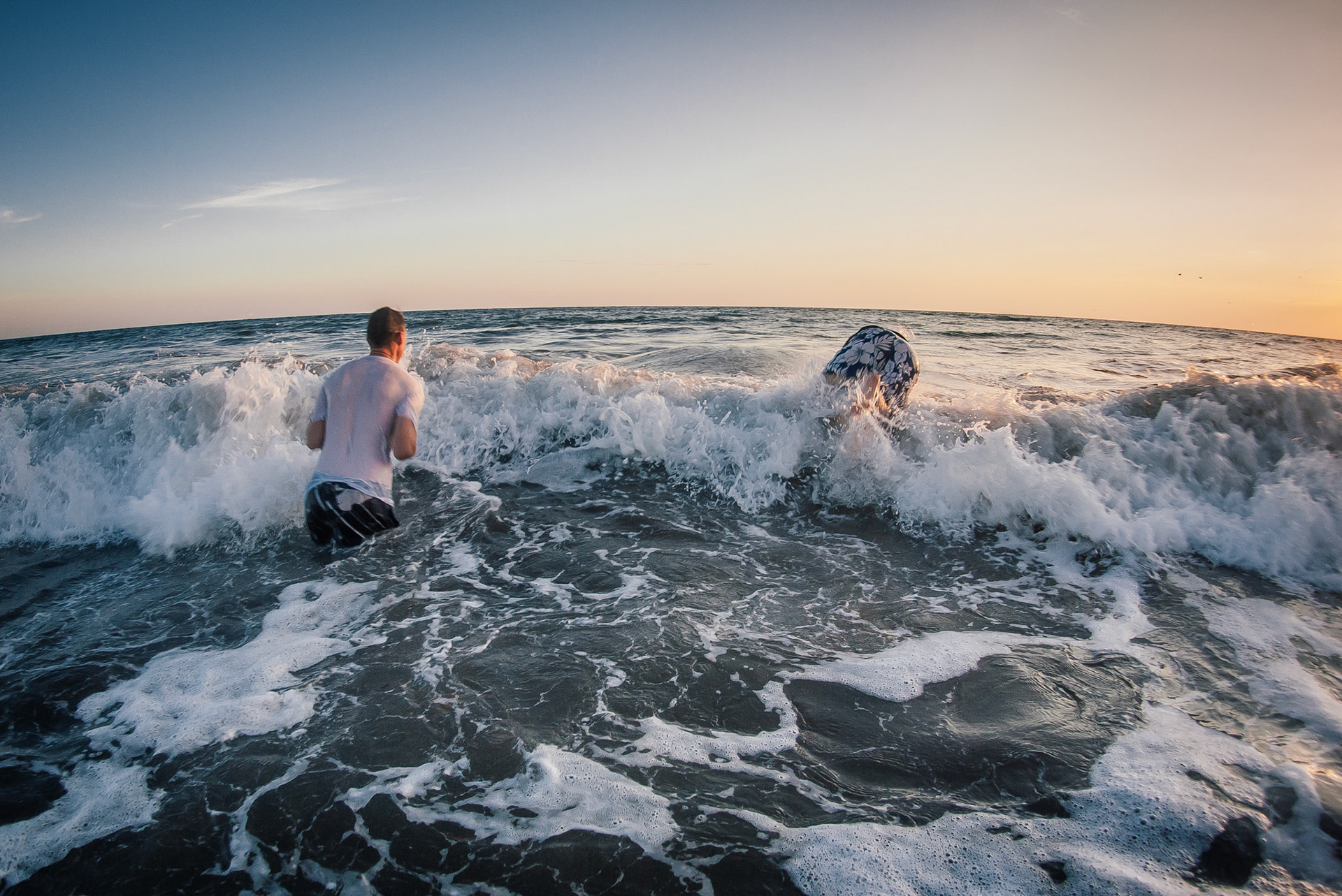 Nathan and Tim were gluttons for oceanic punishment, subjecting themselves to all kinds of wave-induced beatings.