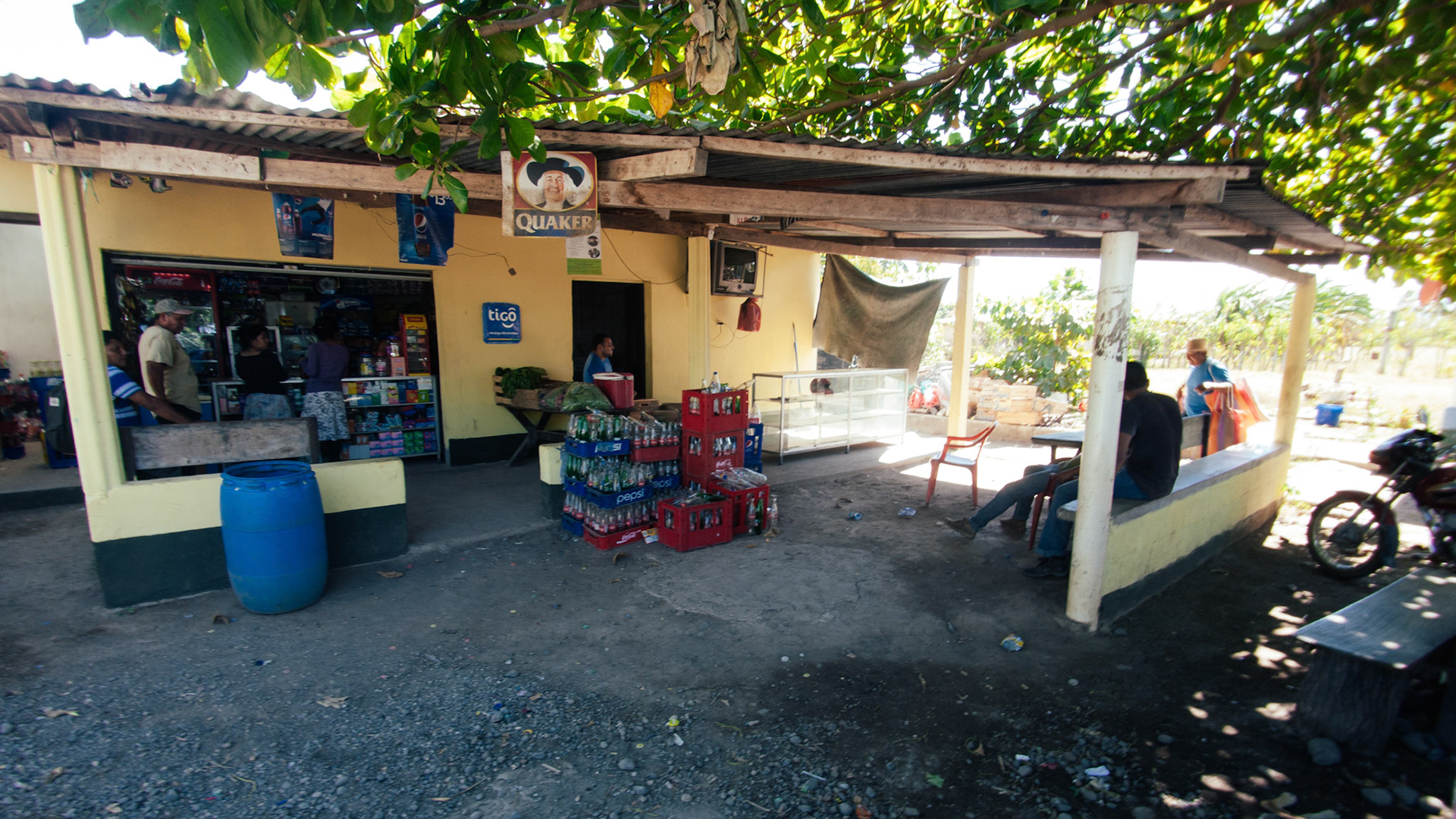 Stopping off for a quick refreshment.