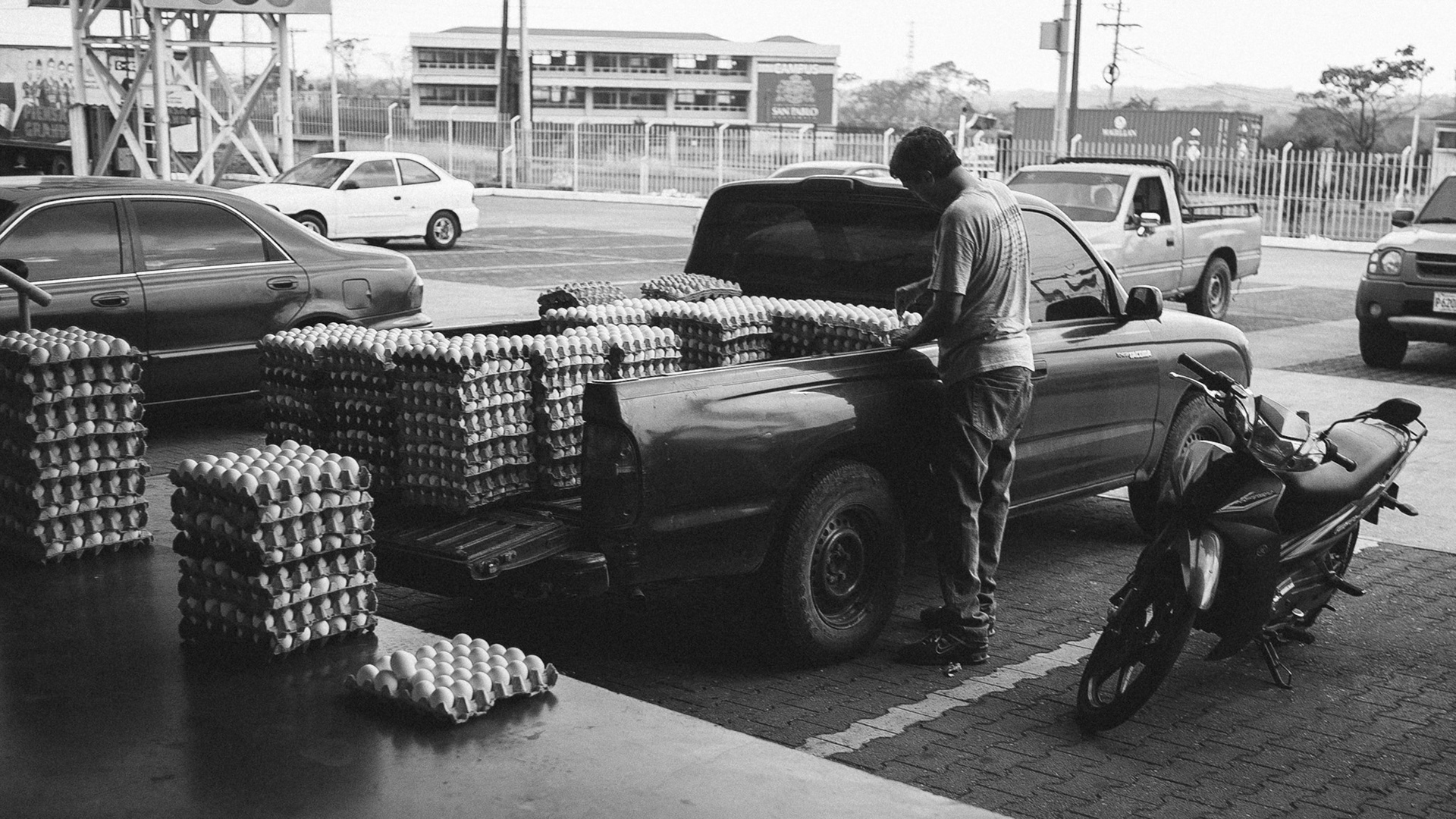 You mean this isn't how your local grocery gets its eggs delivered? SIde note: Eggs in Guatemala are never refrigerated. No ill effects.