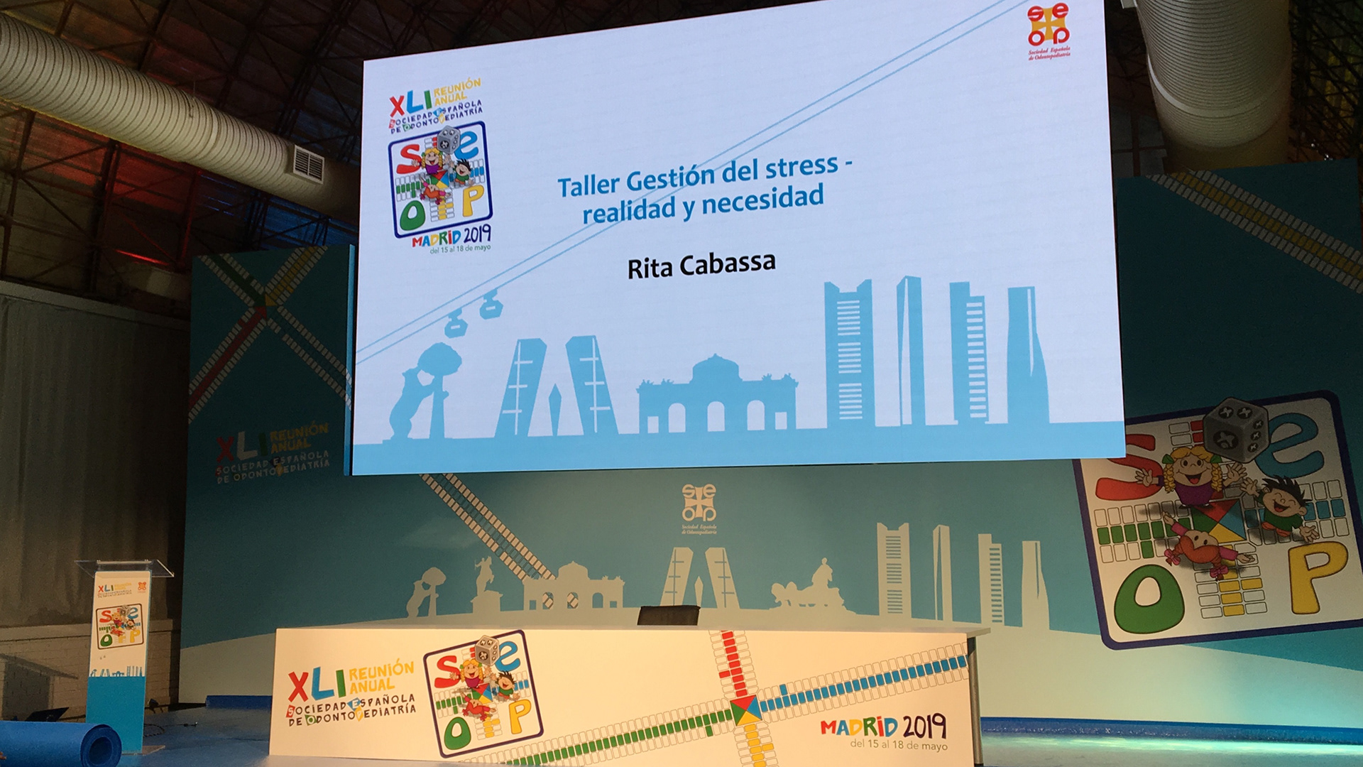 Evento SEOP Pantalla de proyección