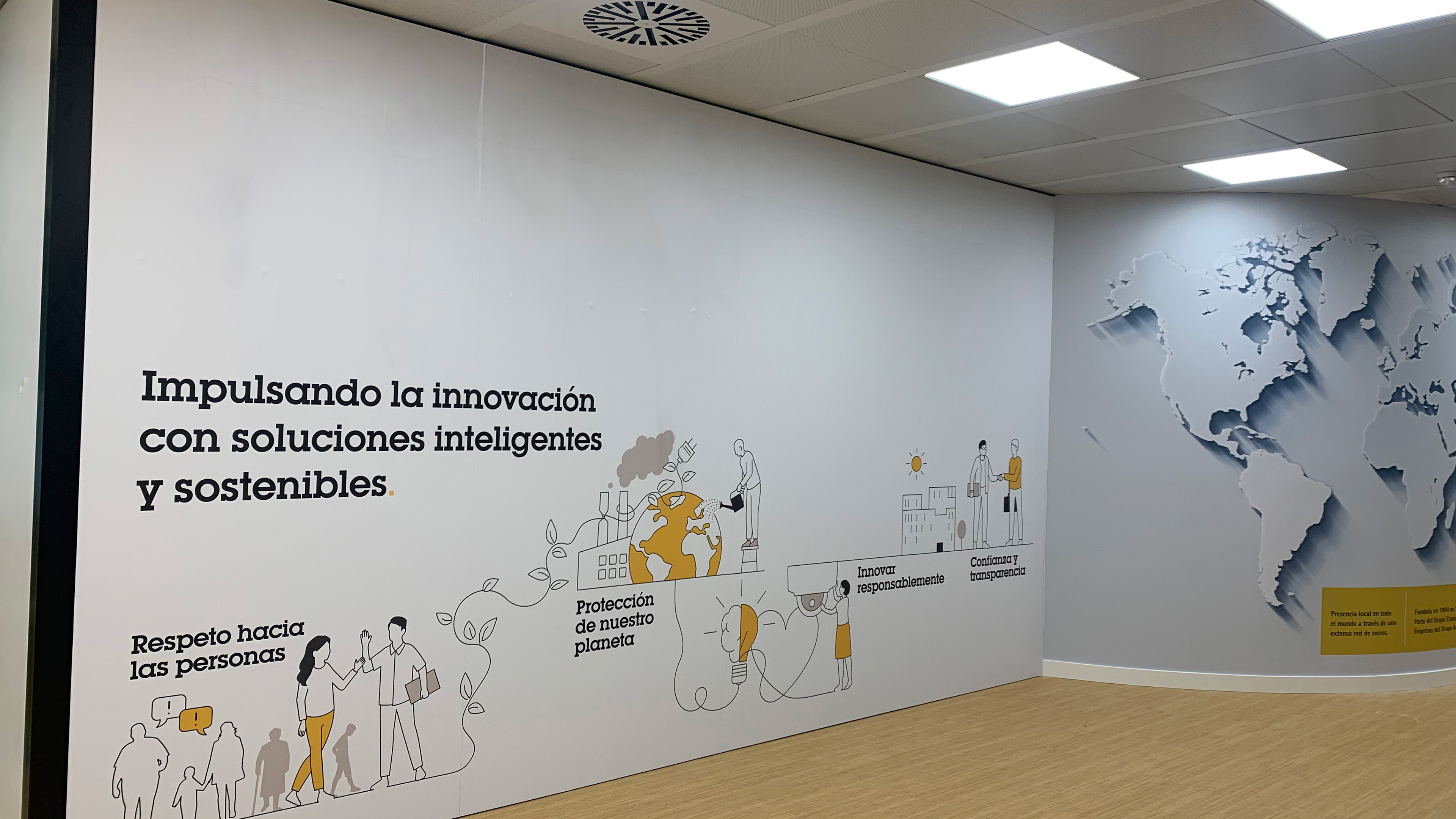 Decoración oficinas de AXIs en Madrid