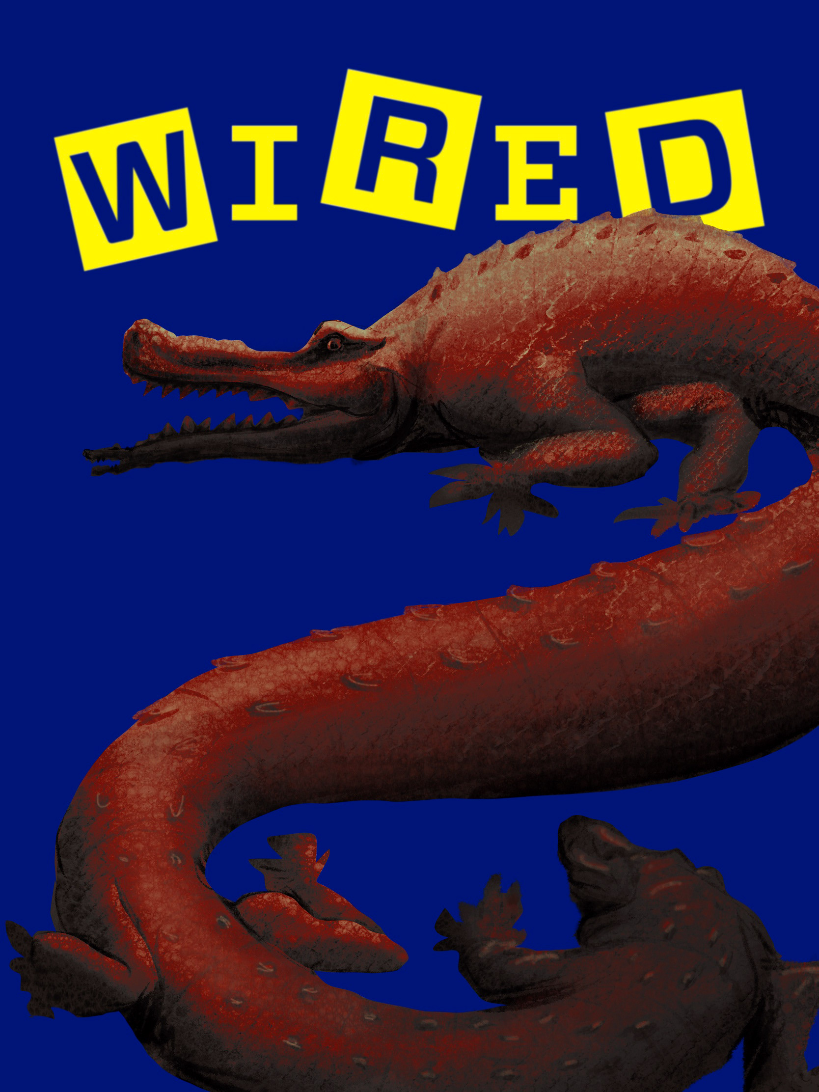 Wired magazine Cover emulating AI Art