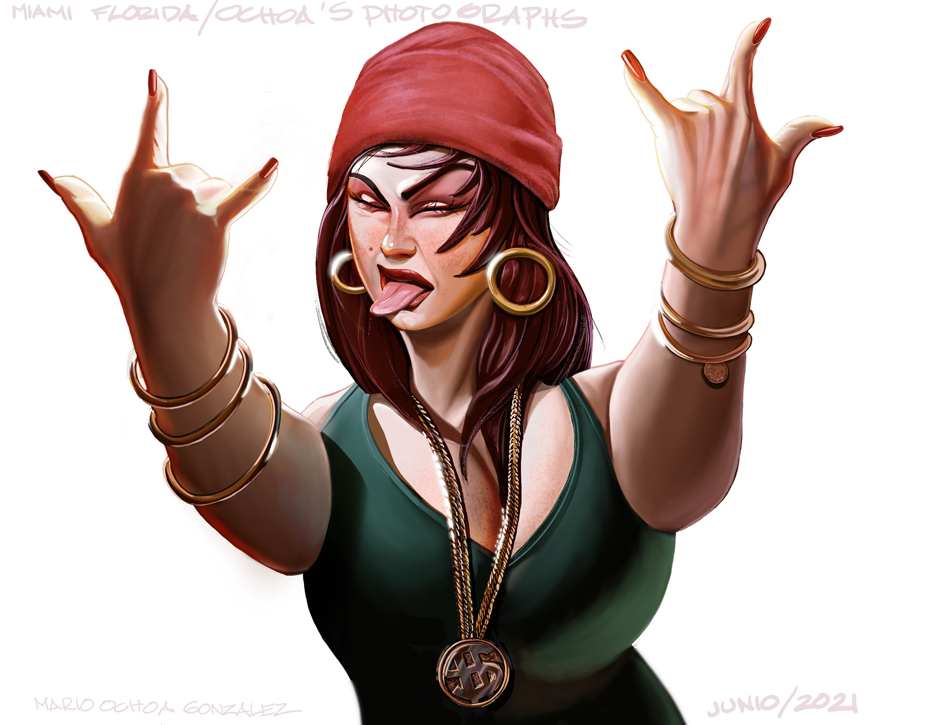 A provocative and rebellious woman digital arts by Mario Ochoa