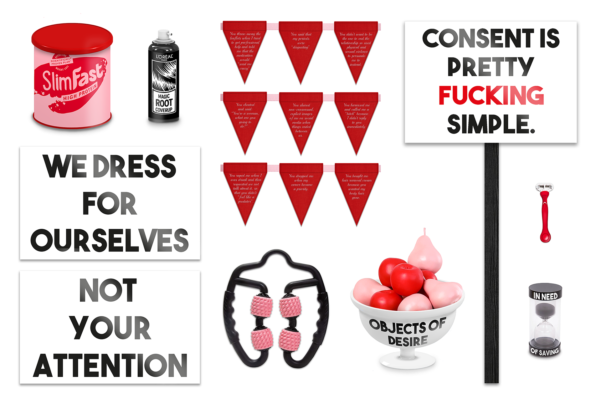 Image Courtesy of Liv Hedges [Series of Self-Made [PLA, Acrylic, Timber,  Satin Ribbon, Embroidery Thread, Cotton, Laser Printer Paper], Upcycled and Found Objects].