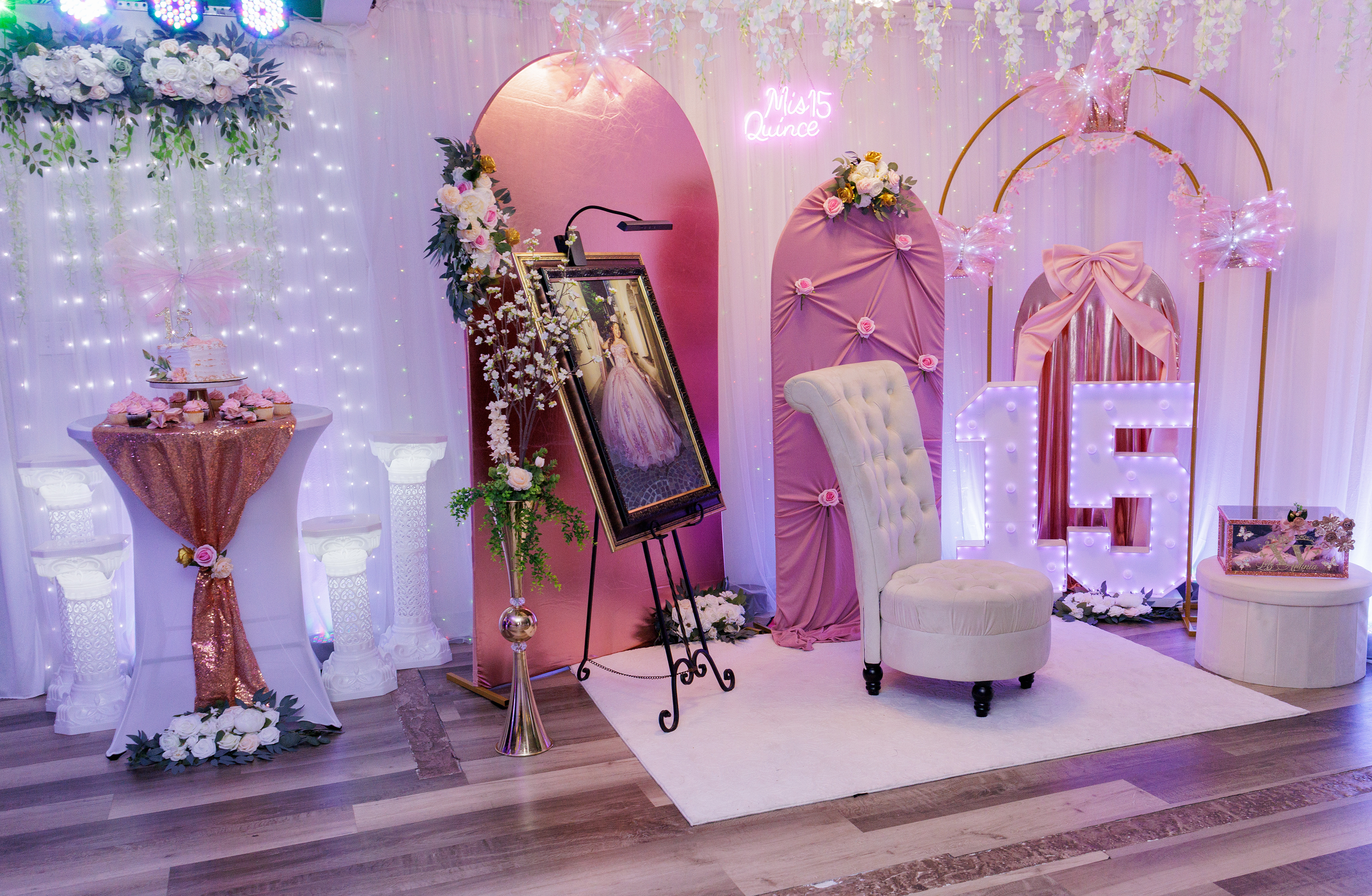 The Marcelos event center - 75 guests Mini QUinceañera