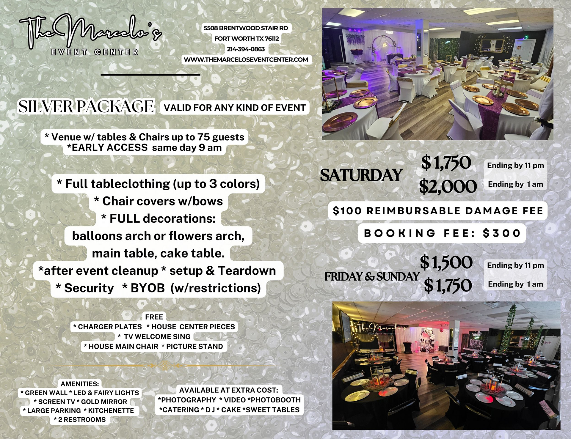 The Marcelo´s event center, Fort Worth, TX 76112