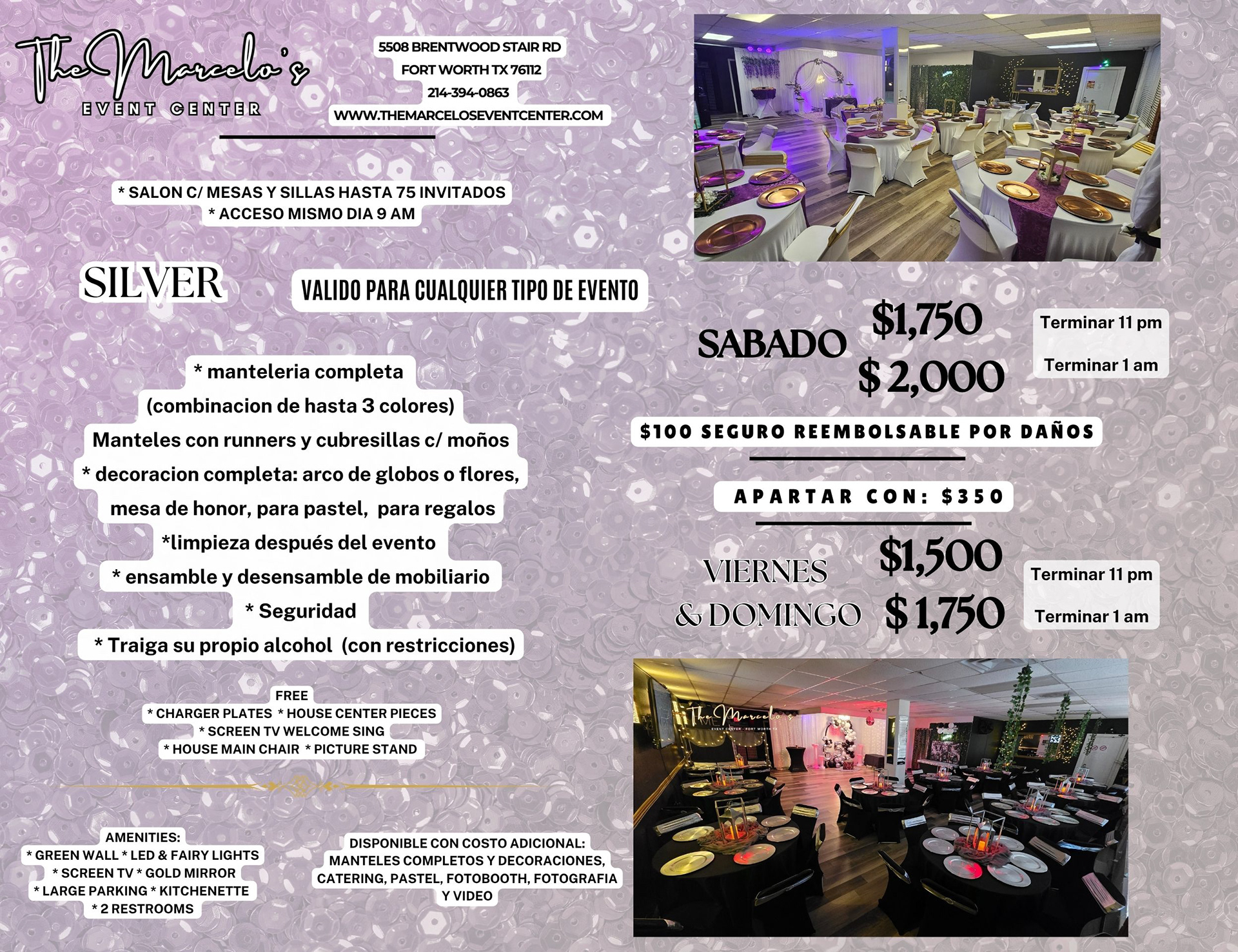 The Marcelo´s event center, Fort Worth, TX 76112