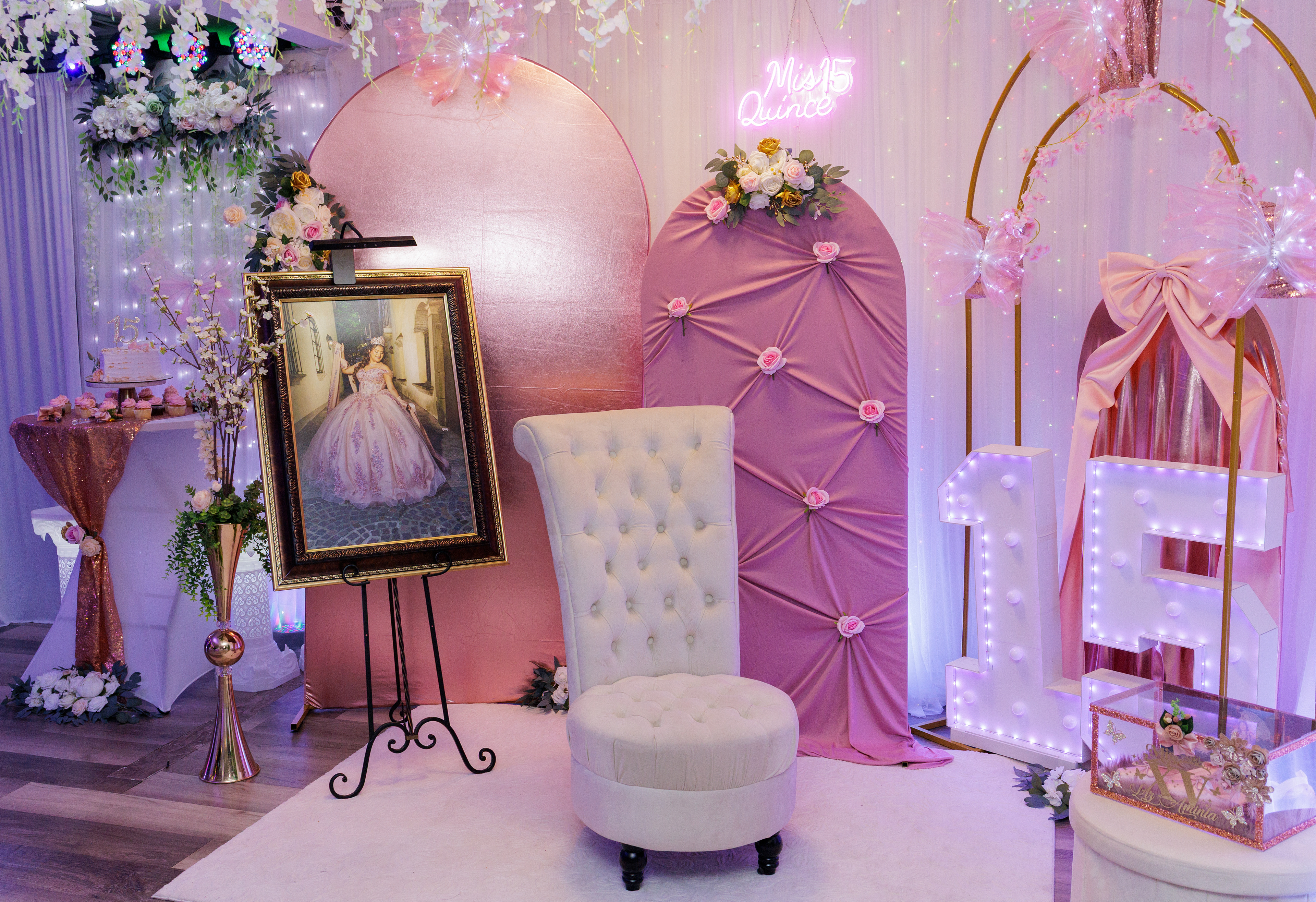 The Marcelos event center - 75 guests Mini QUinceañera