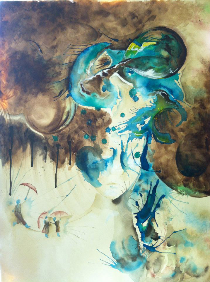 "Rain Drops" Mixed Media - SOLD