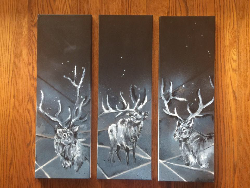 "Winter Walkers" Acrylic - SOLD
