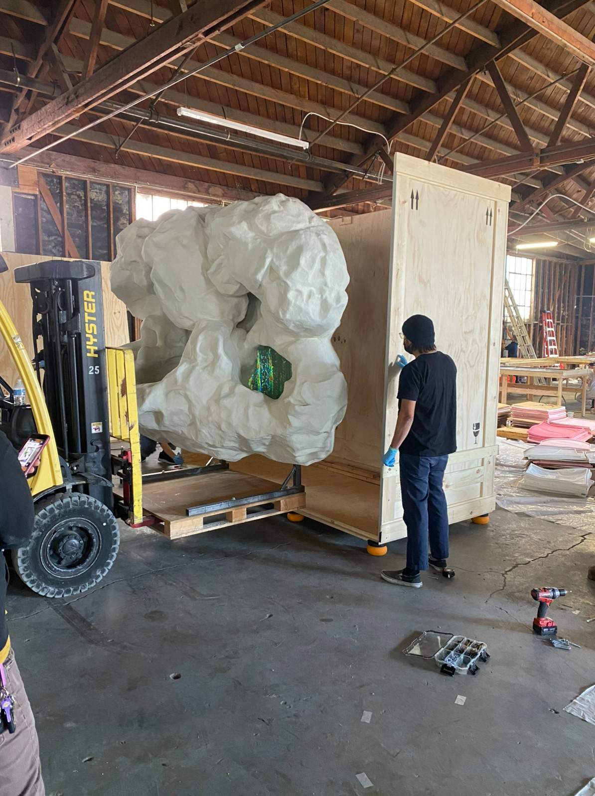 Crating Waterfall for Shipping