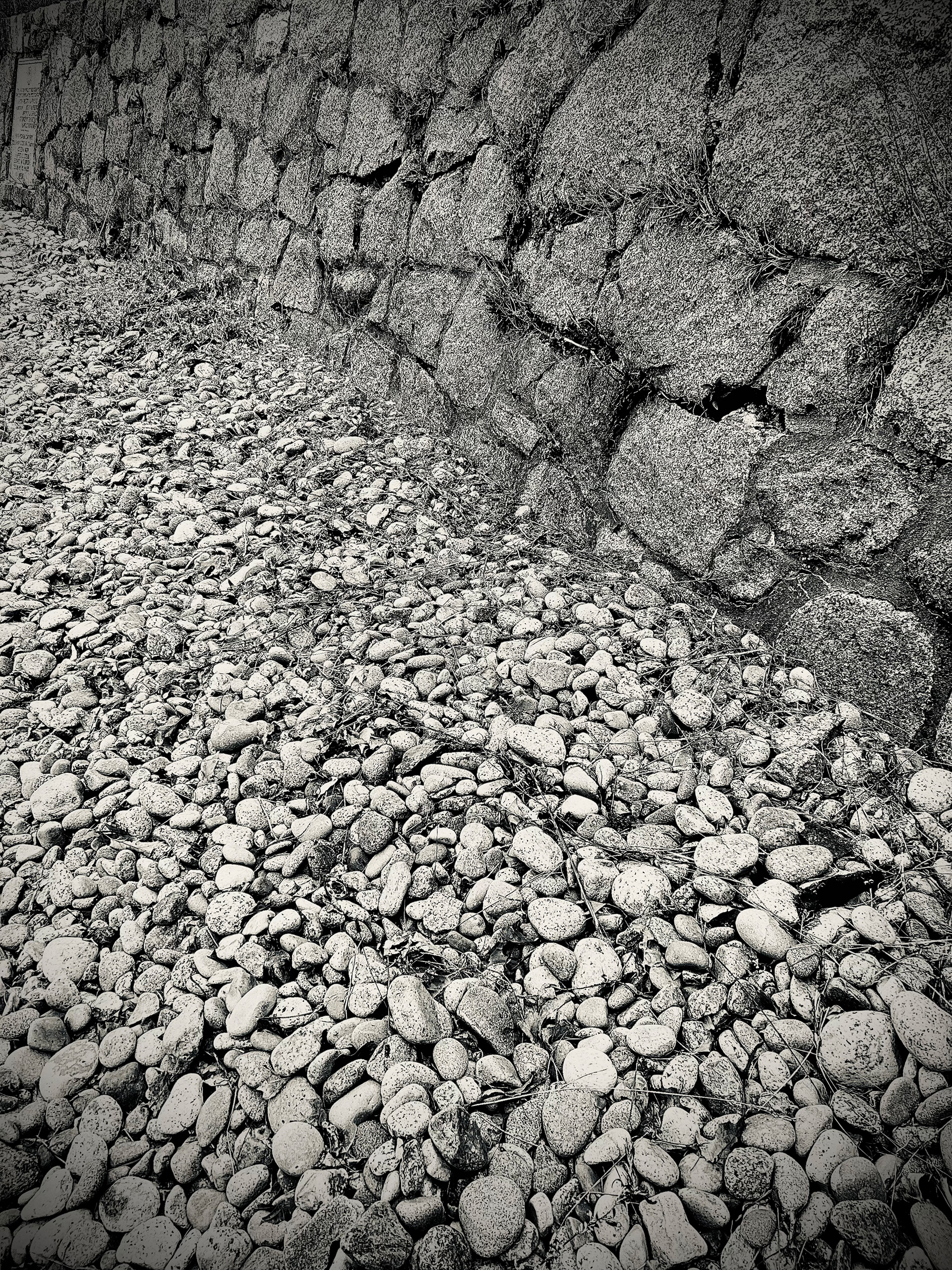 Stones and Wall at Cressy Beach Gloucester Ma.
