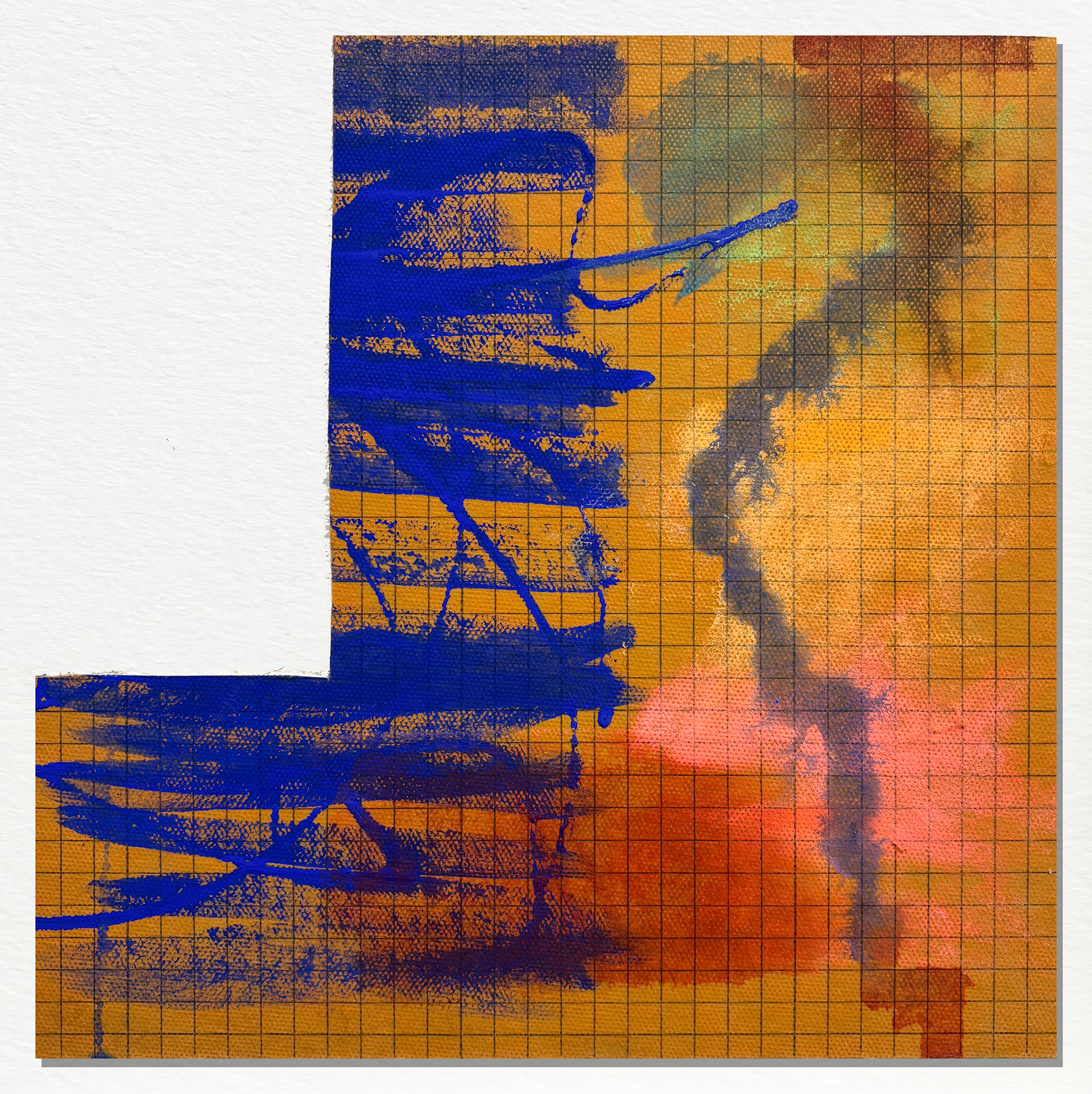 BLUE! paint and lecturers chalk on Kerdi Board