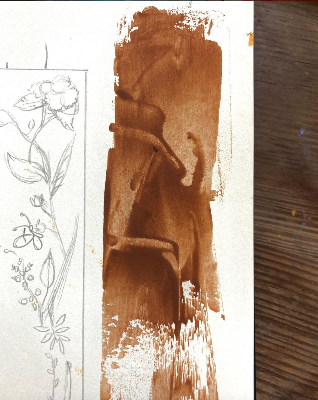 The ultimate swatch: foraged ochre watercolor