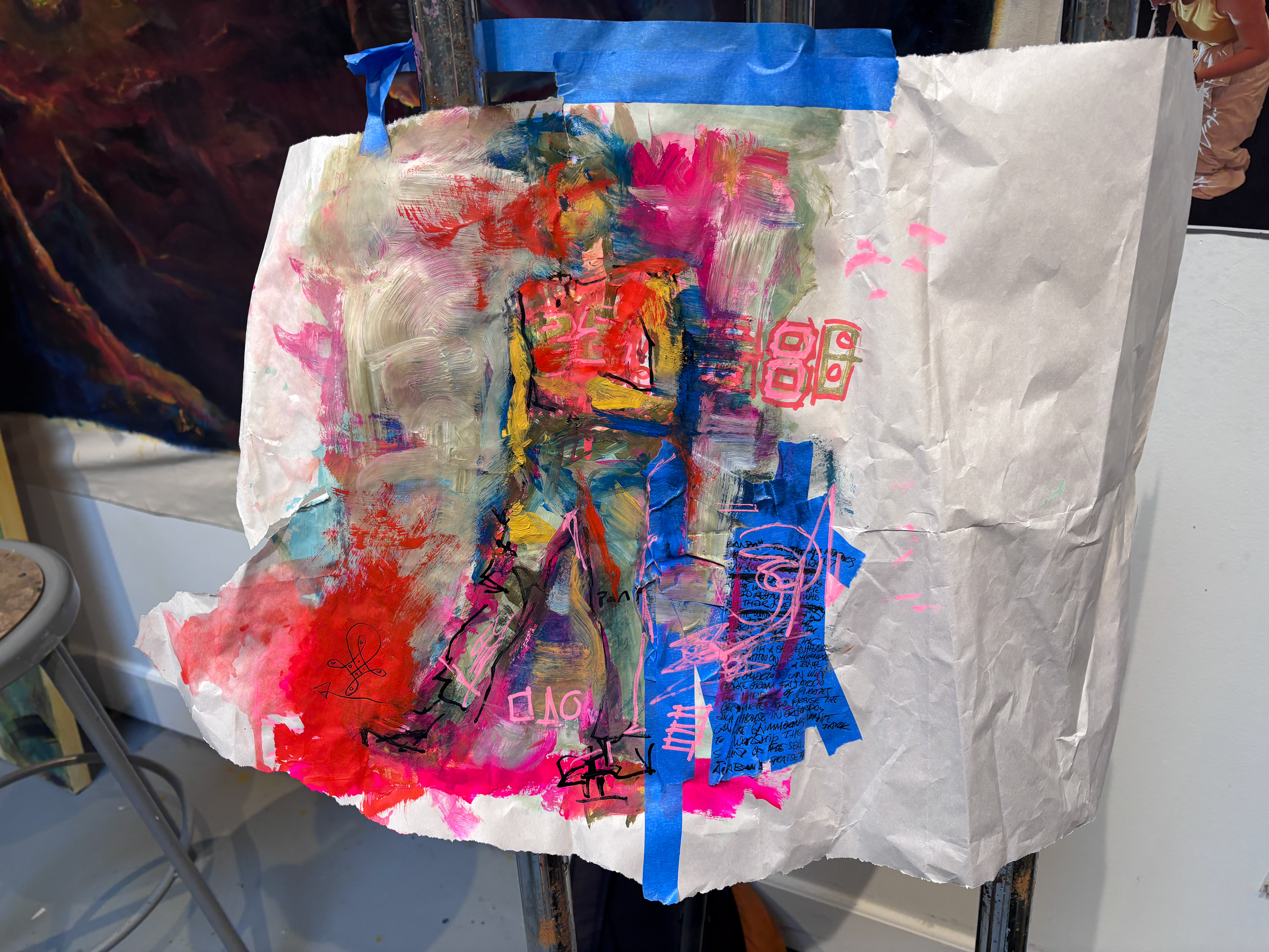 Acrylic on newsprint