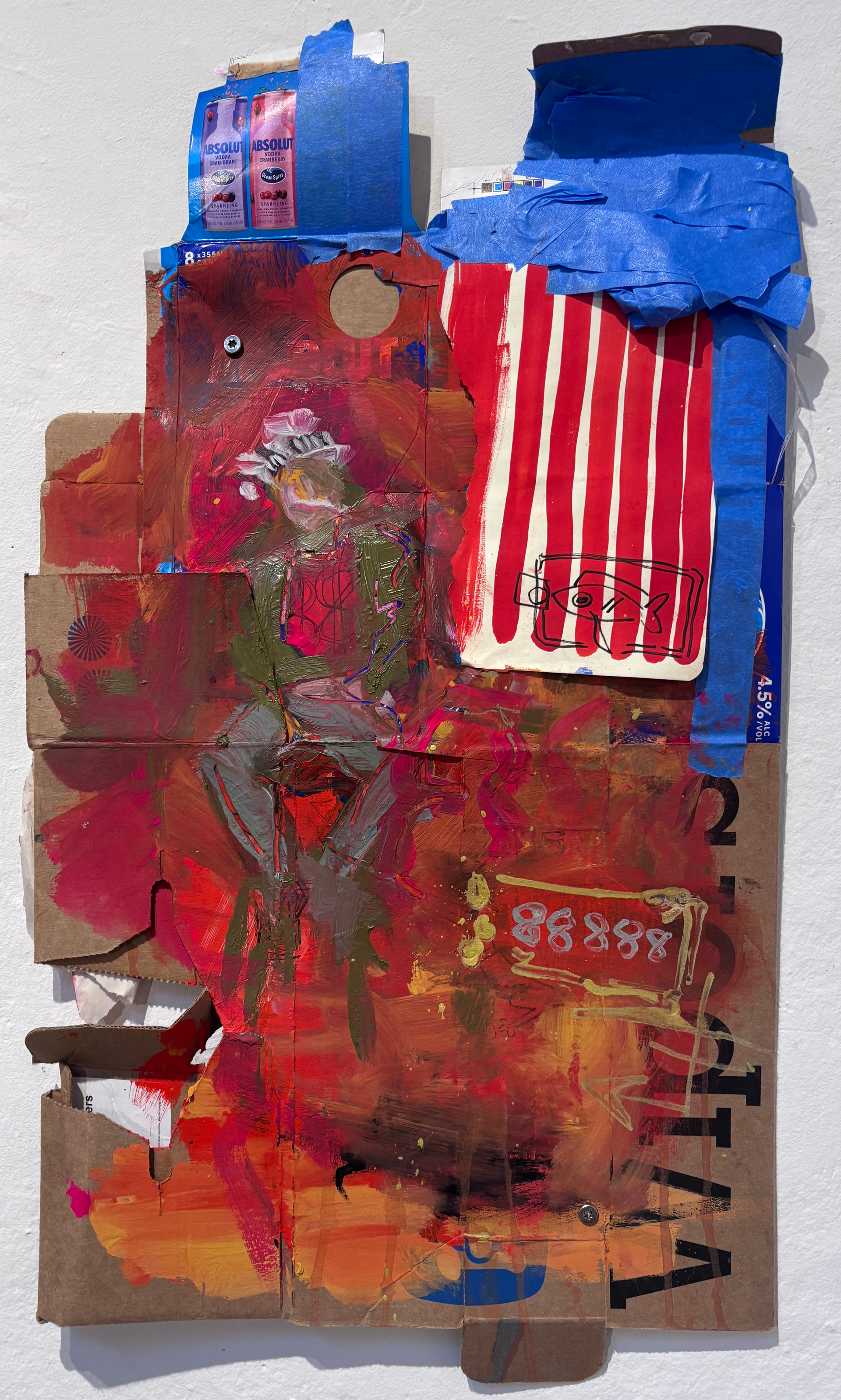 Acrylic on cardboard