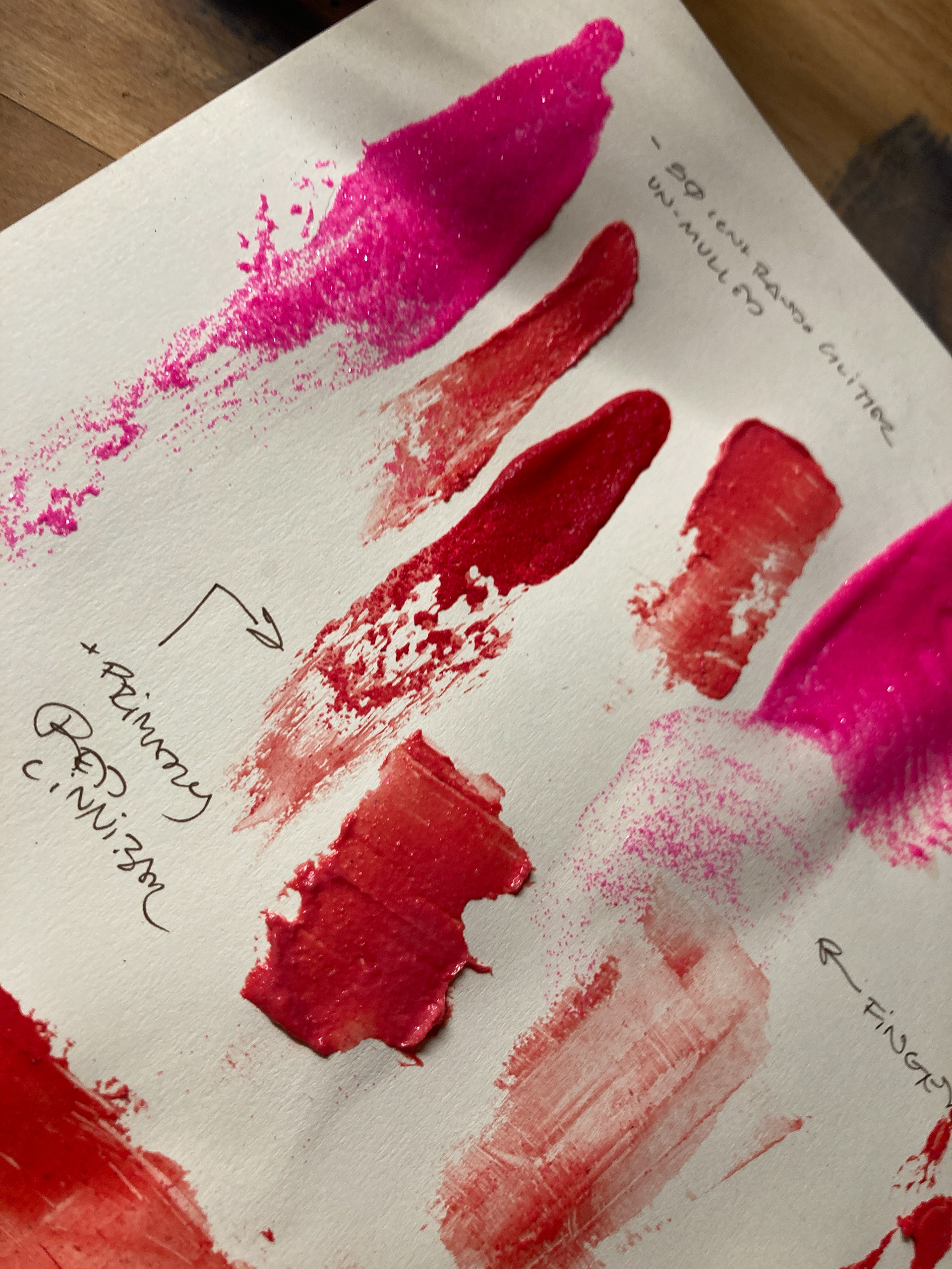 Glitter, pigments, acrylic