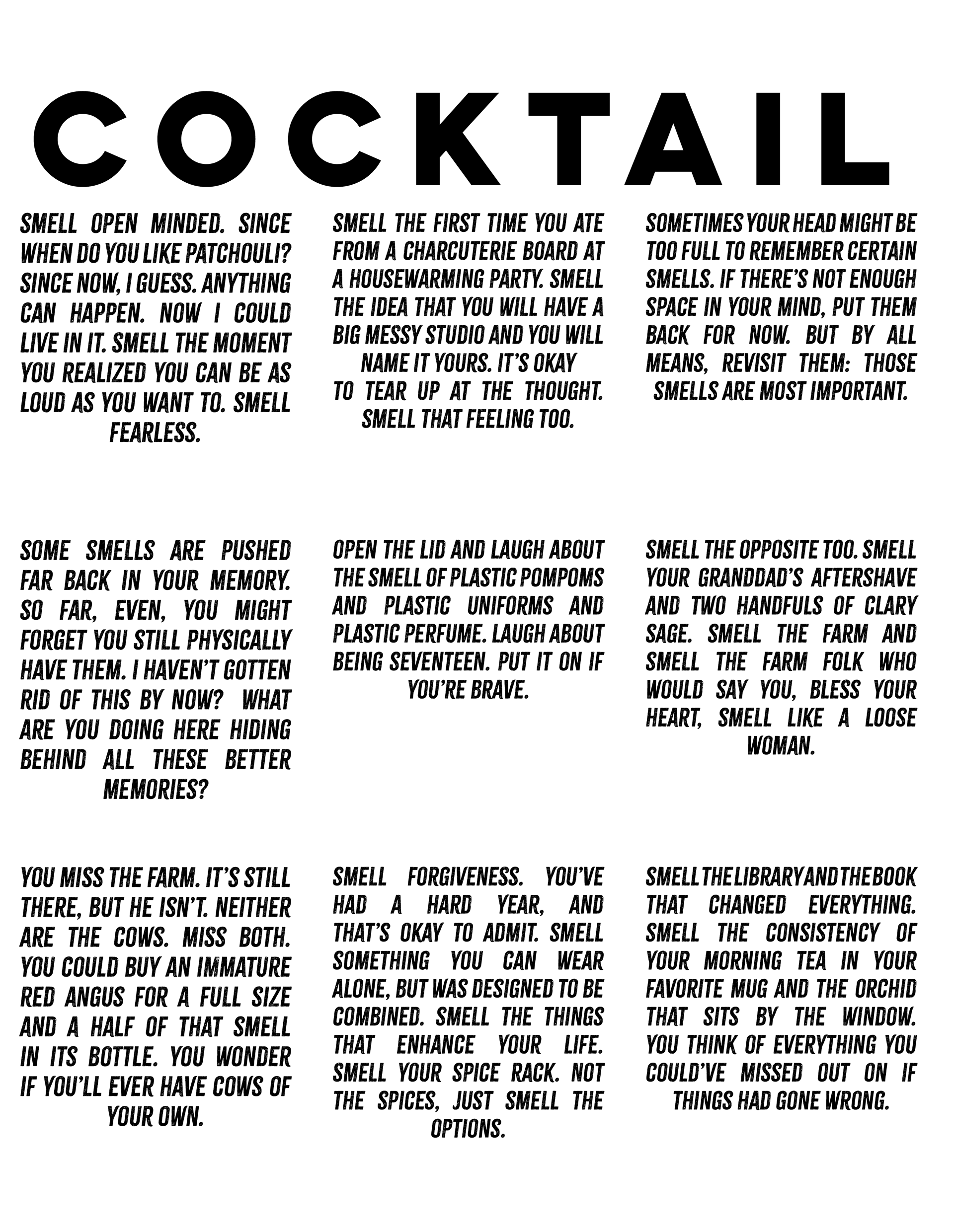 (Memory) cocktail