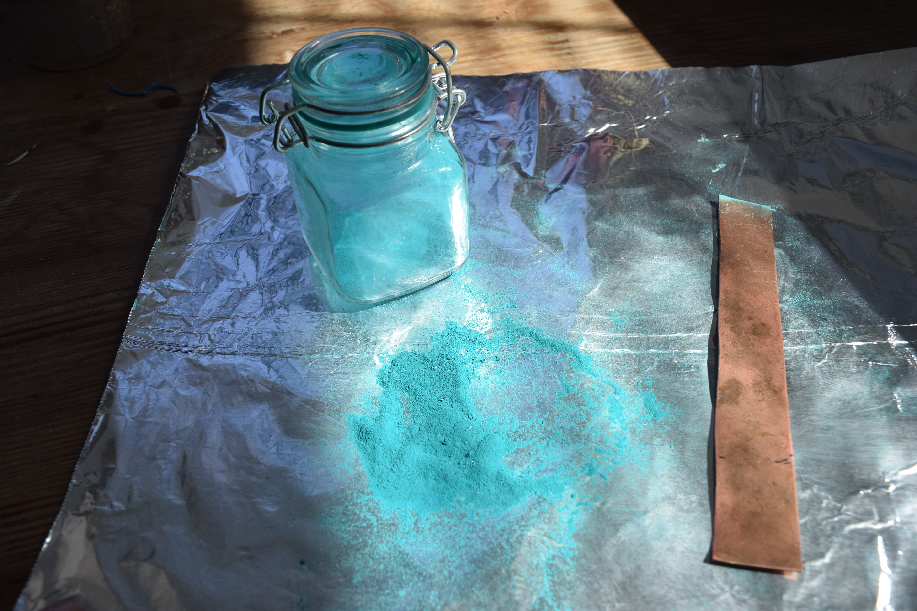 Fresh verdigris harvest