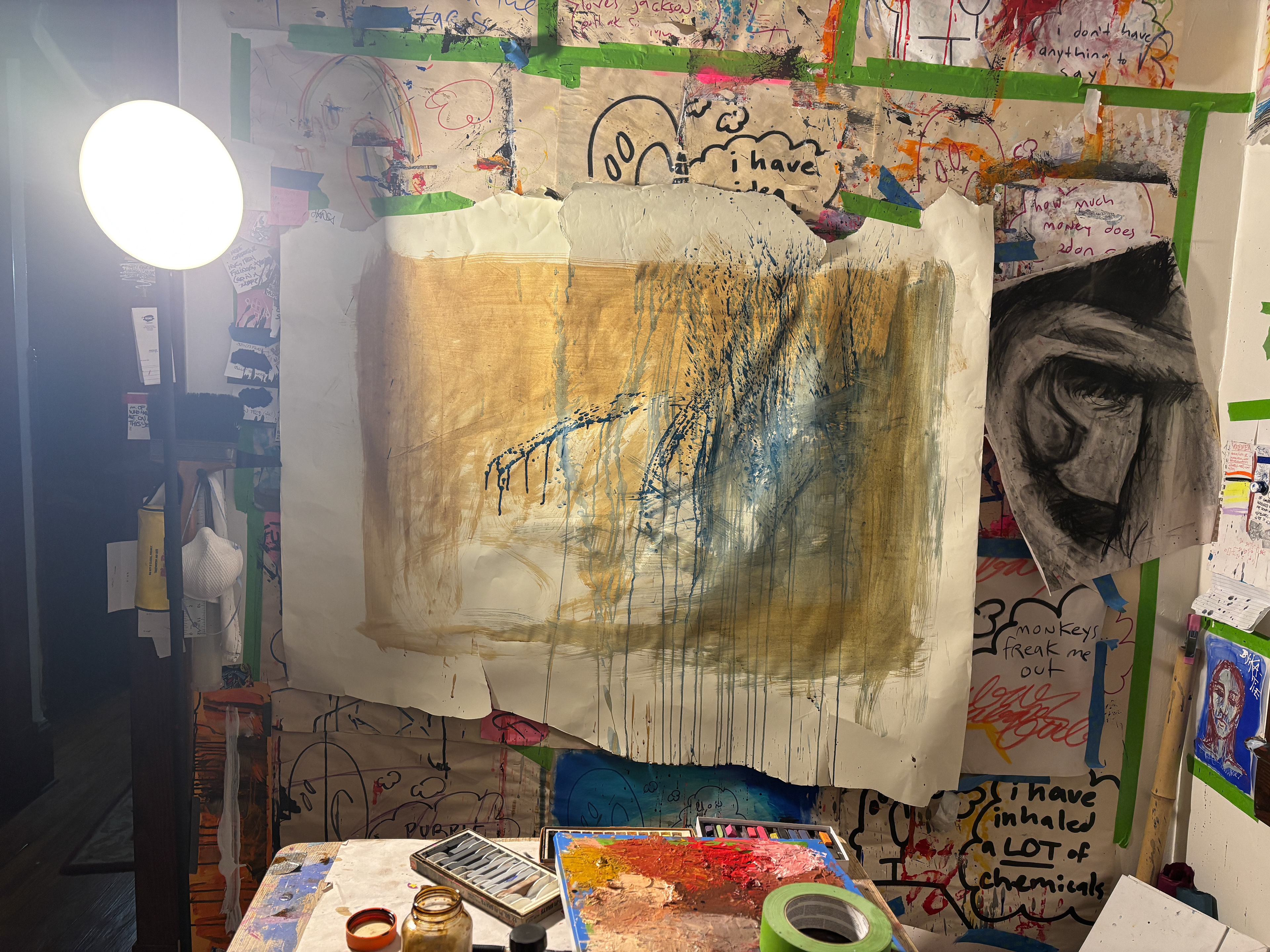 Tobacco and indigo ink