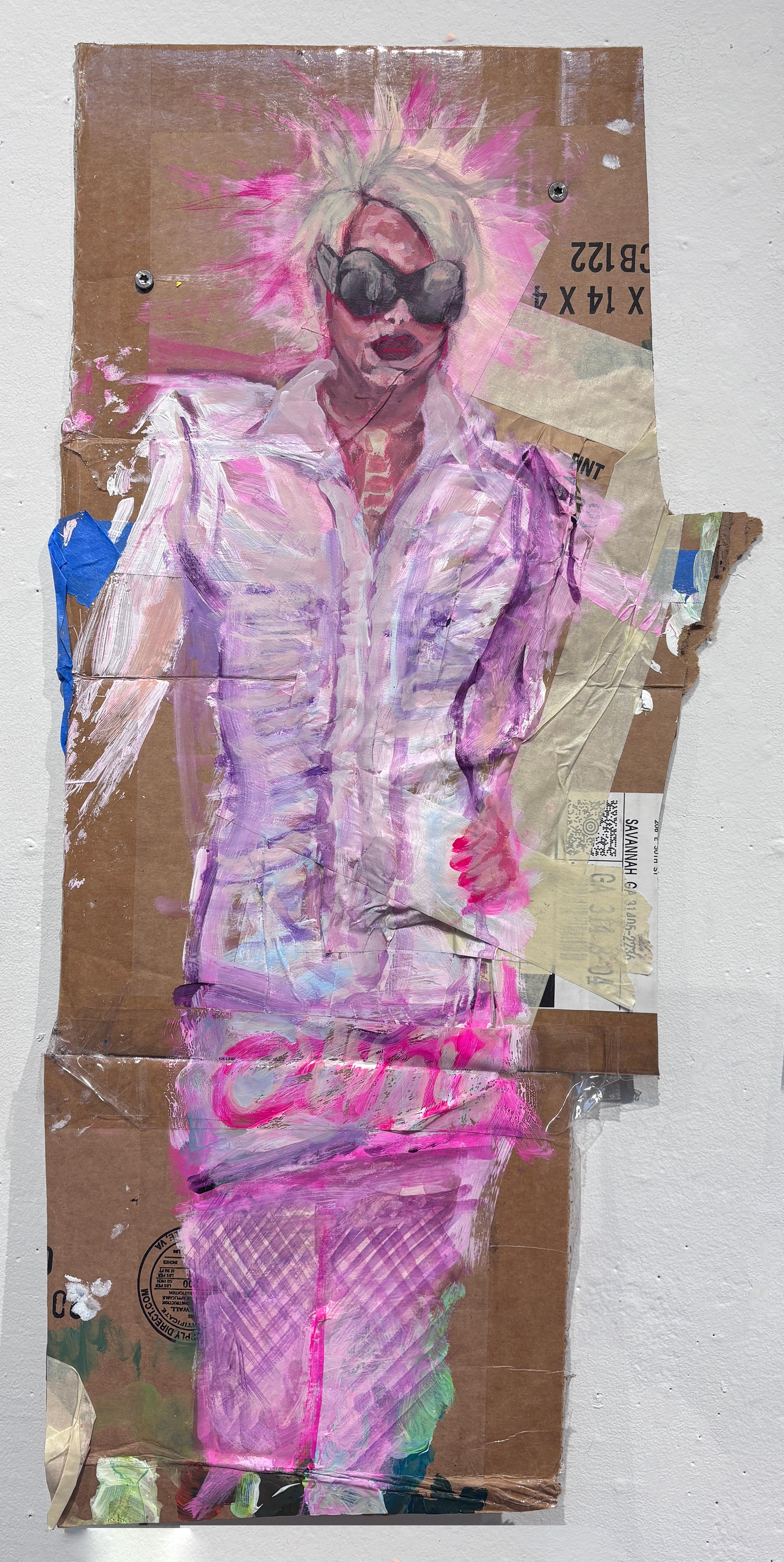 Acrylic on cardboard