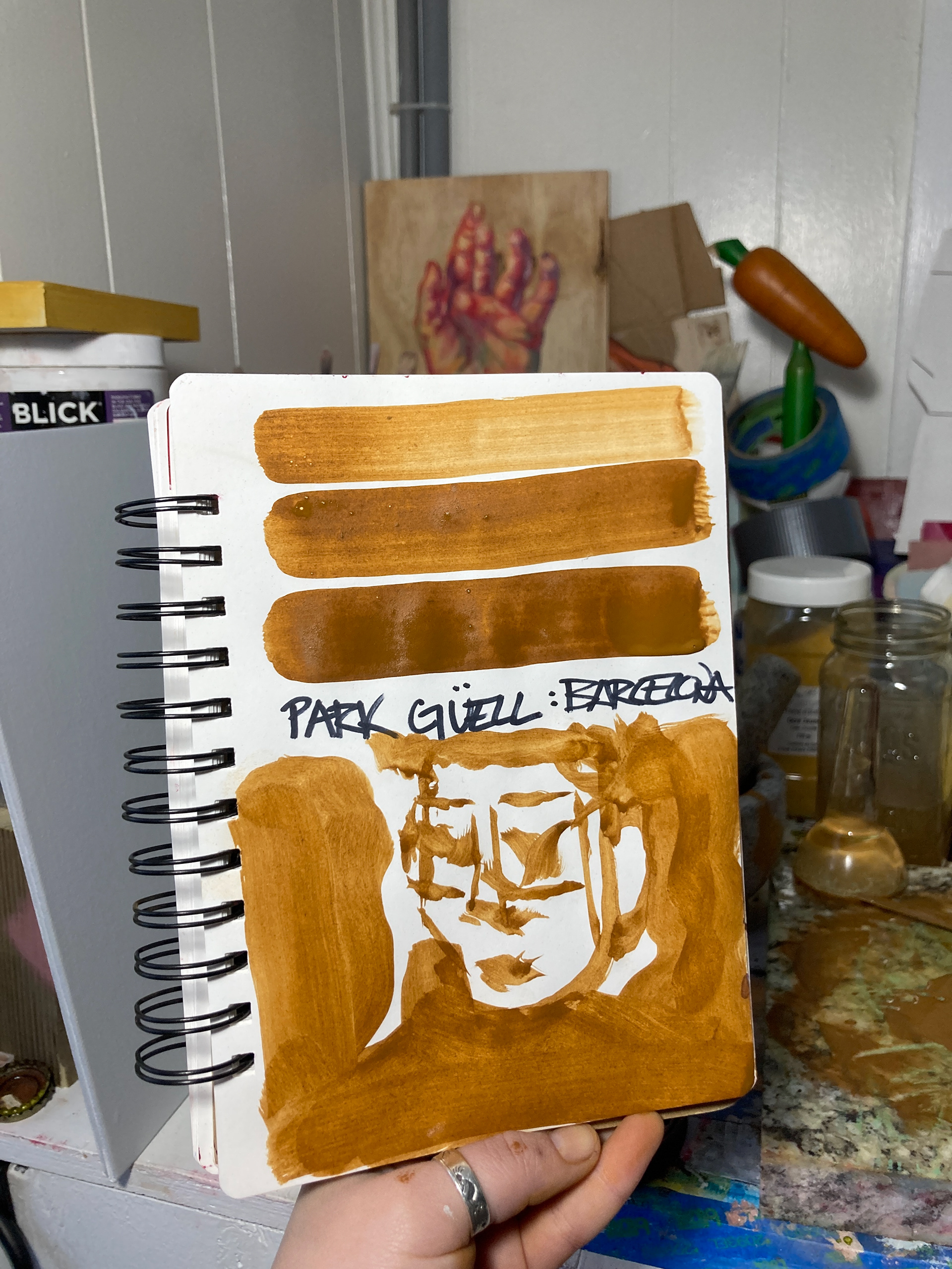 Foraged ochre watercolor