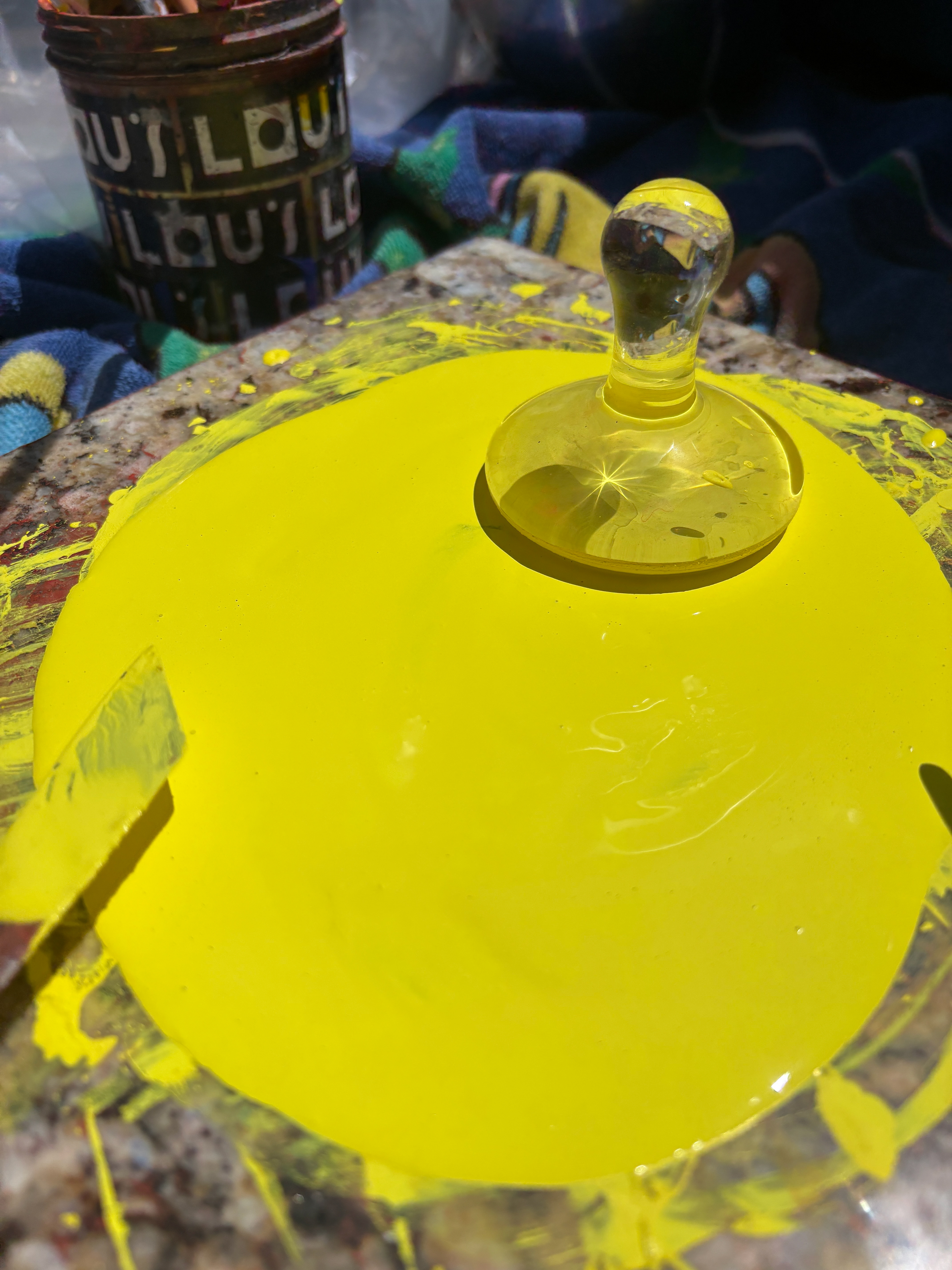 Cadmium yellow watercolor