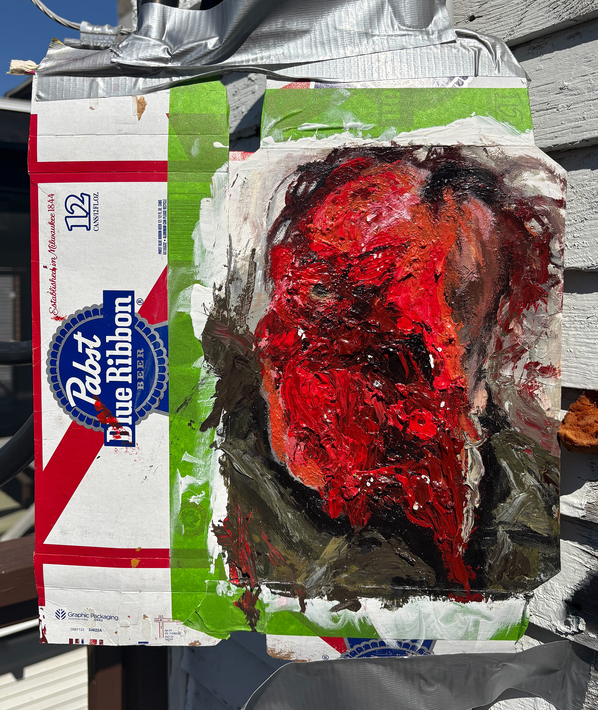 Acrylic on cardboard