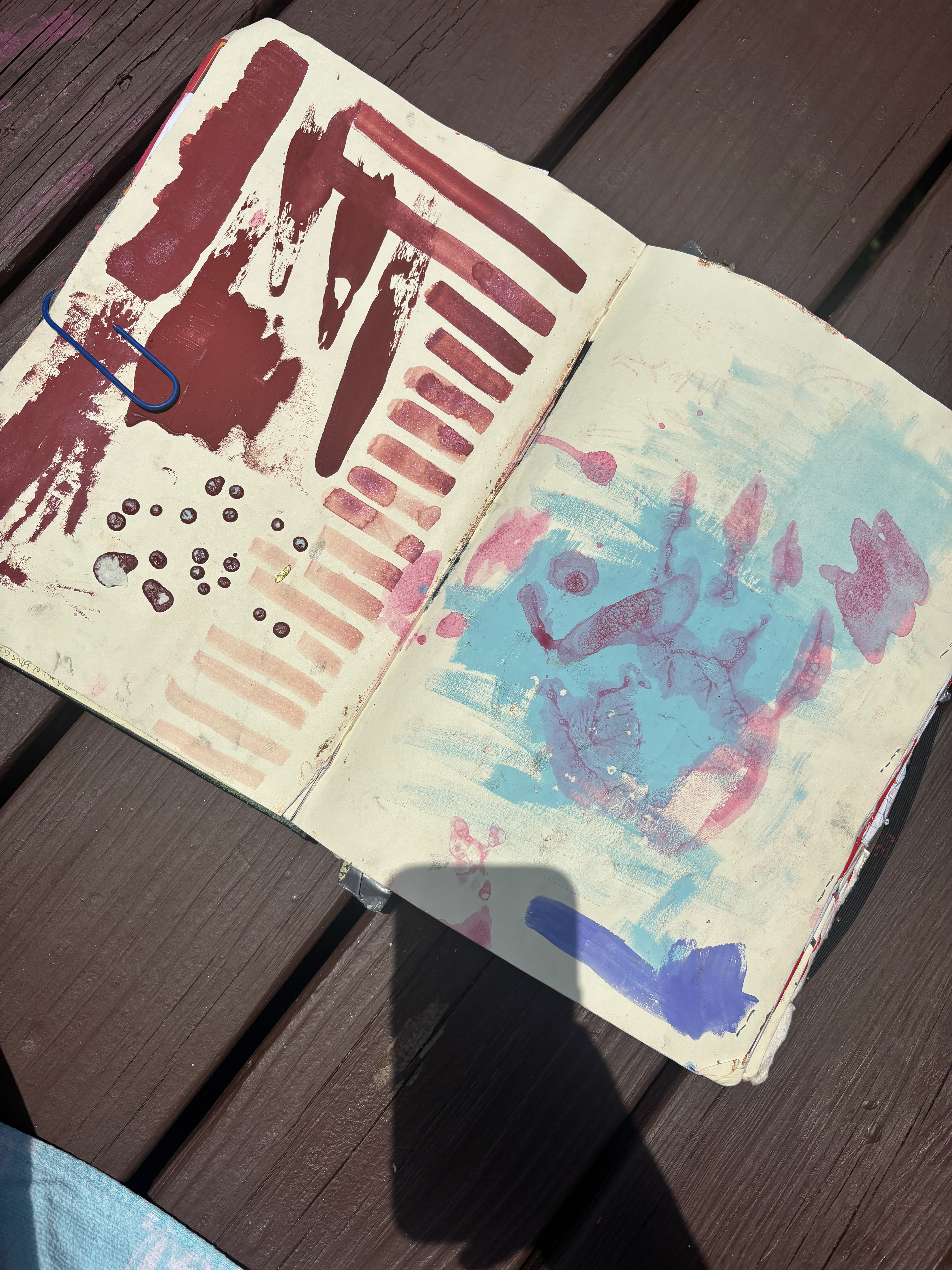 Gouache-esque ochre and acrylic