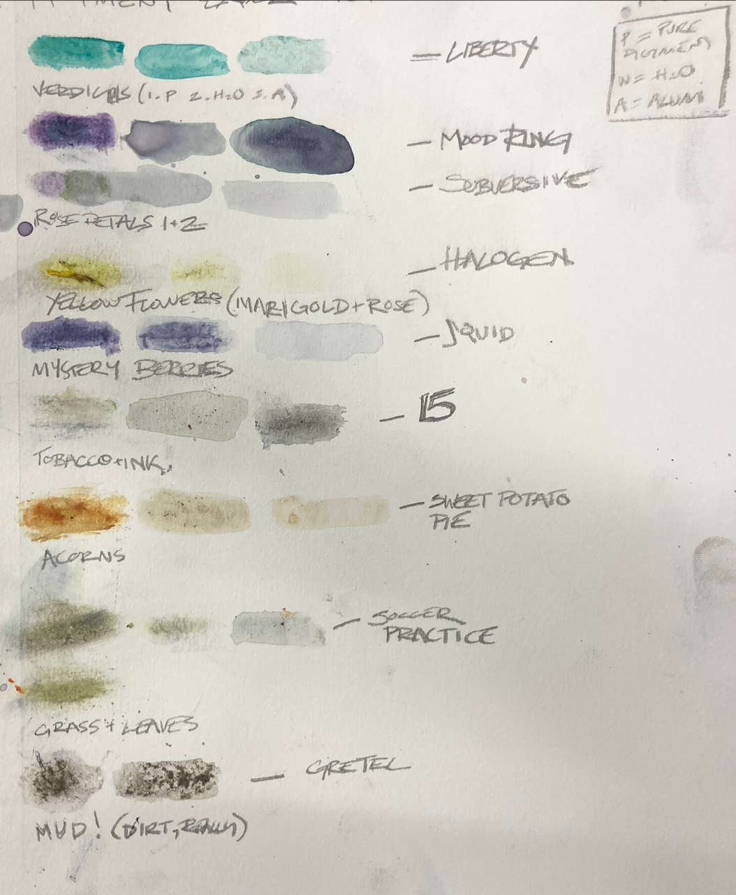 My first pigments, 2021