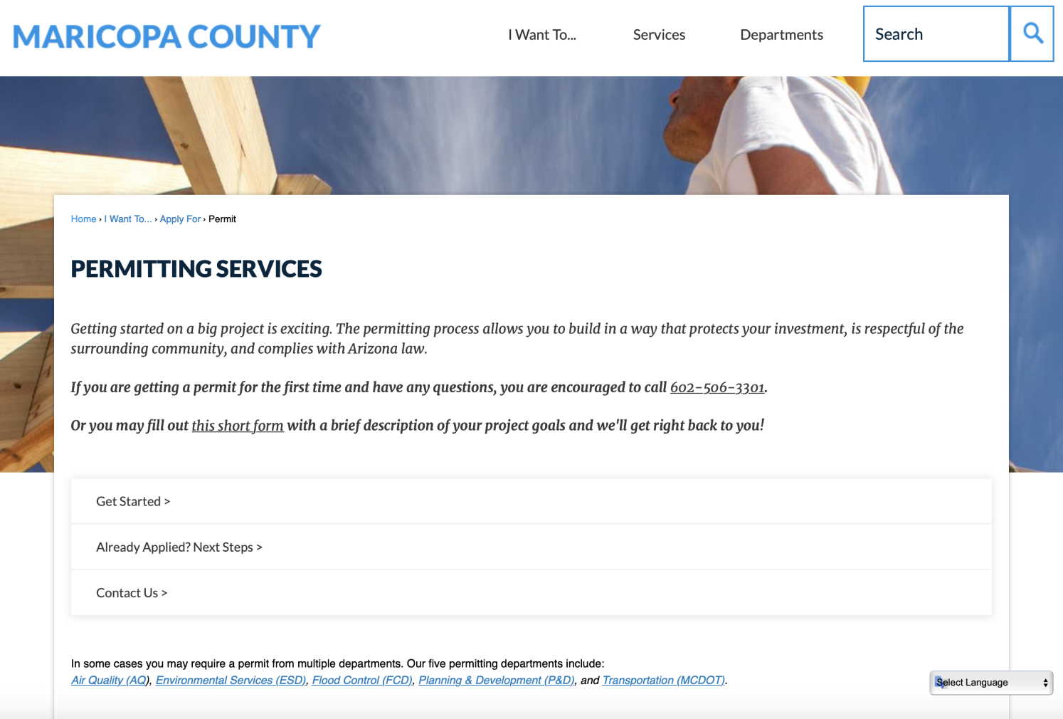 Examine the user flow and experience of the existing permit applications.