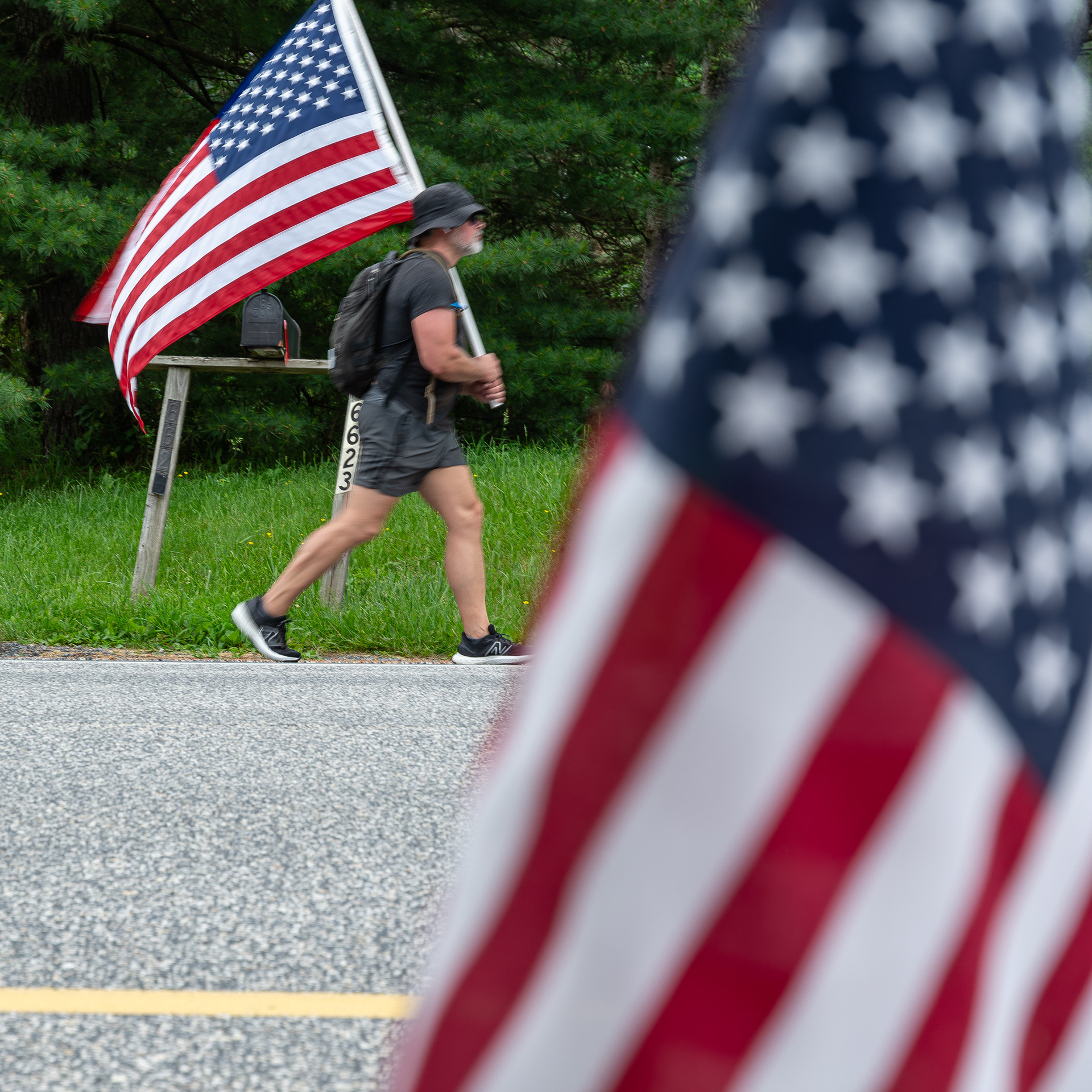 Flag Man, Carlisle Pike, Cumberland Co., PA