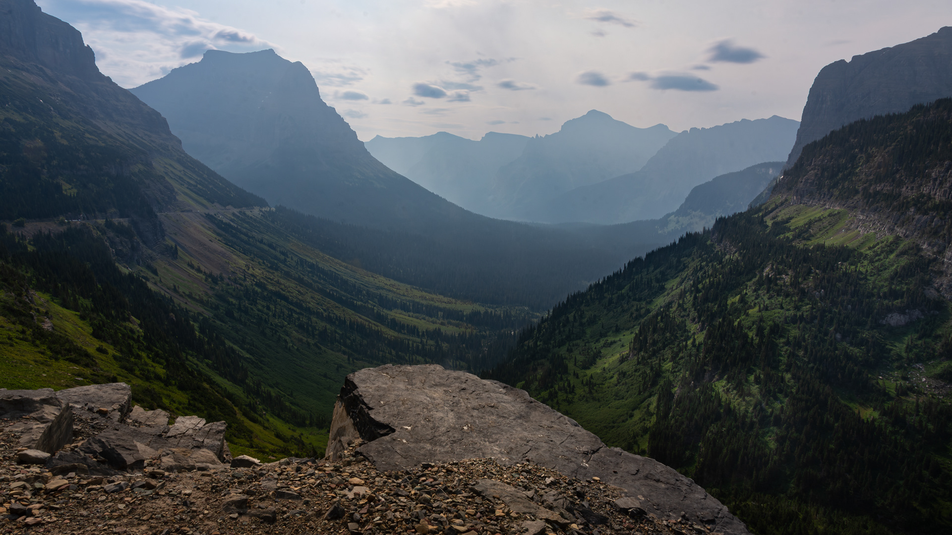 Looking East from Logan Pass, Glacier Nat. Park