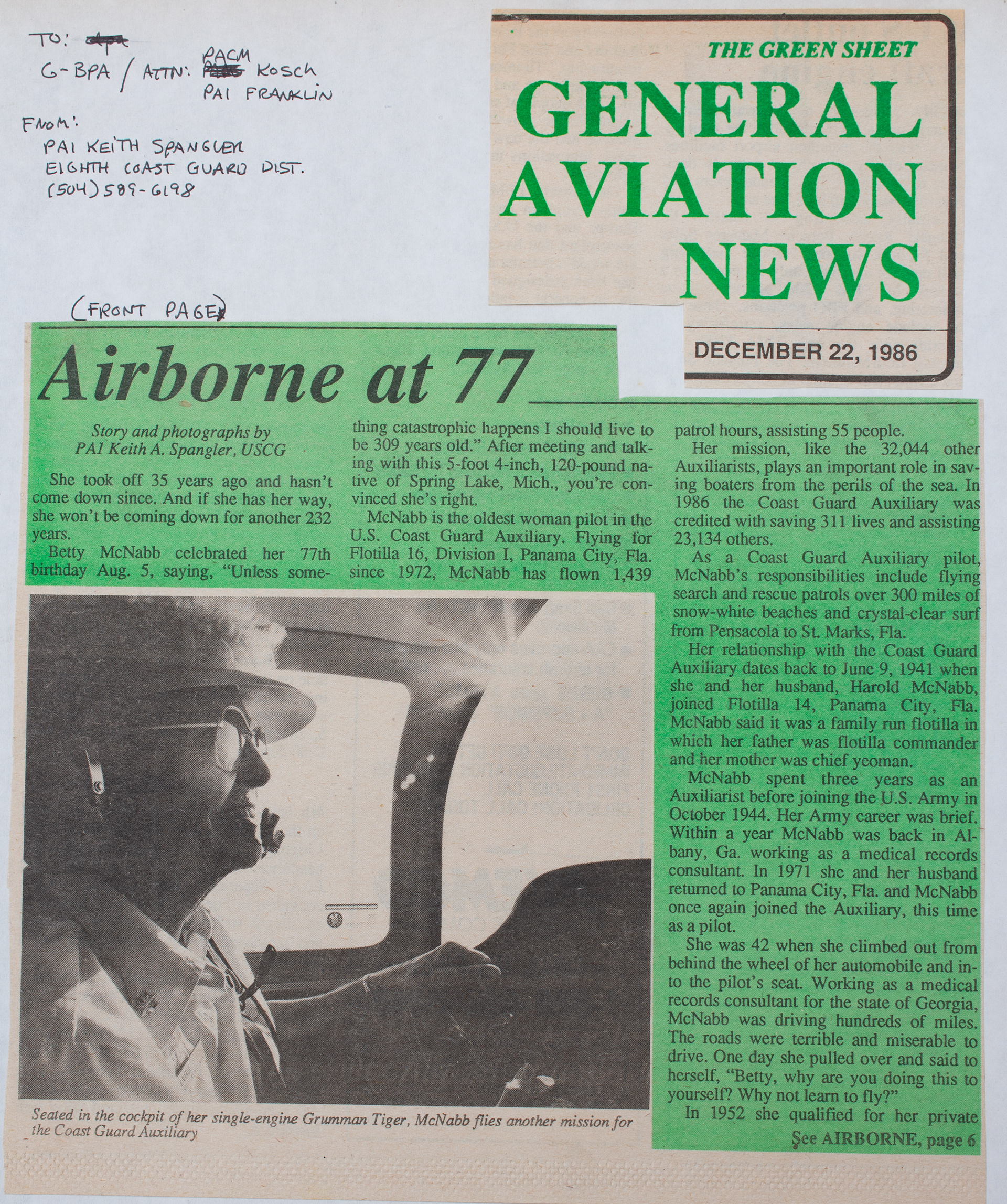 Picture Story:  Airborne At 77