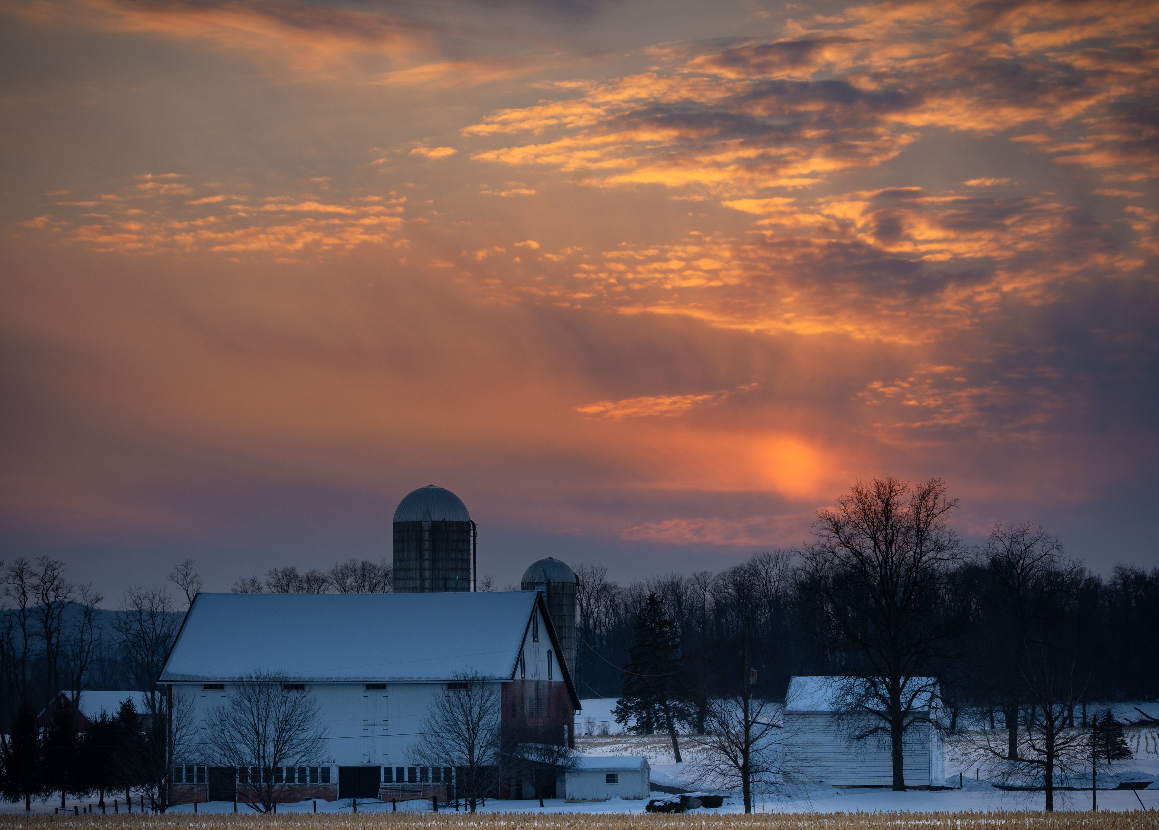 Winter Sunset - Cumberland County, PA