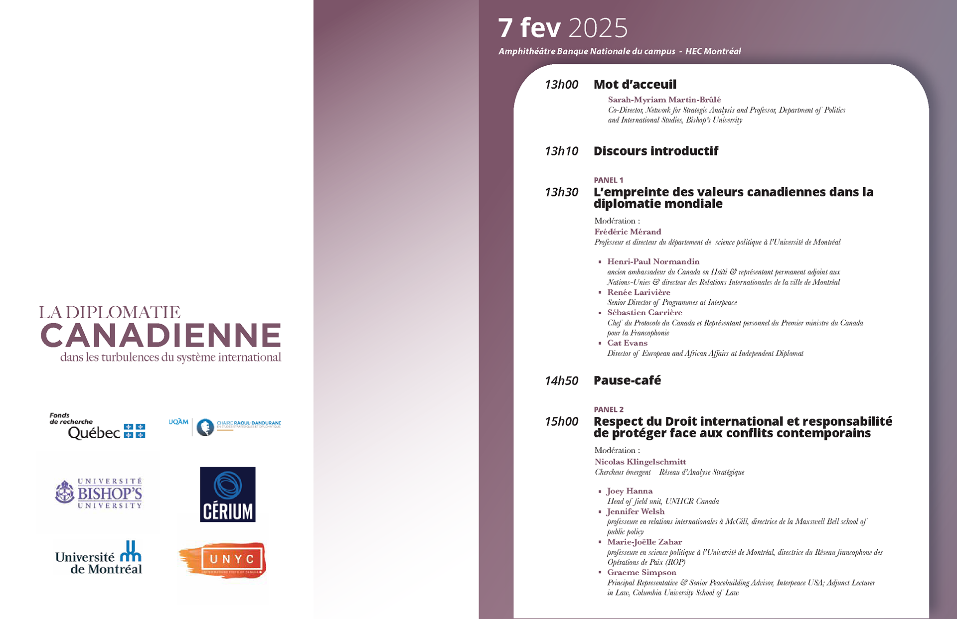 Program Layout (2025)