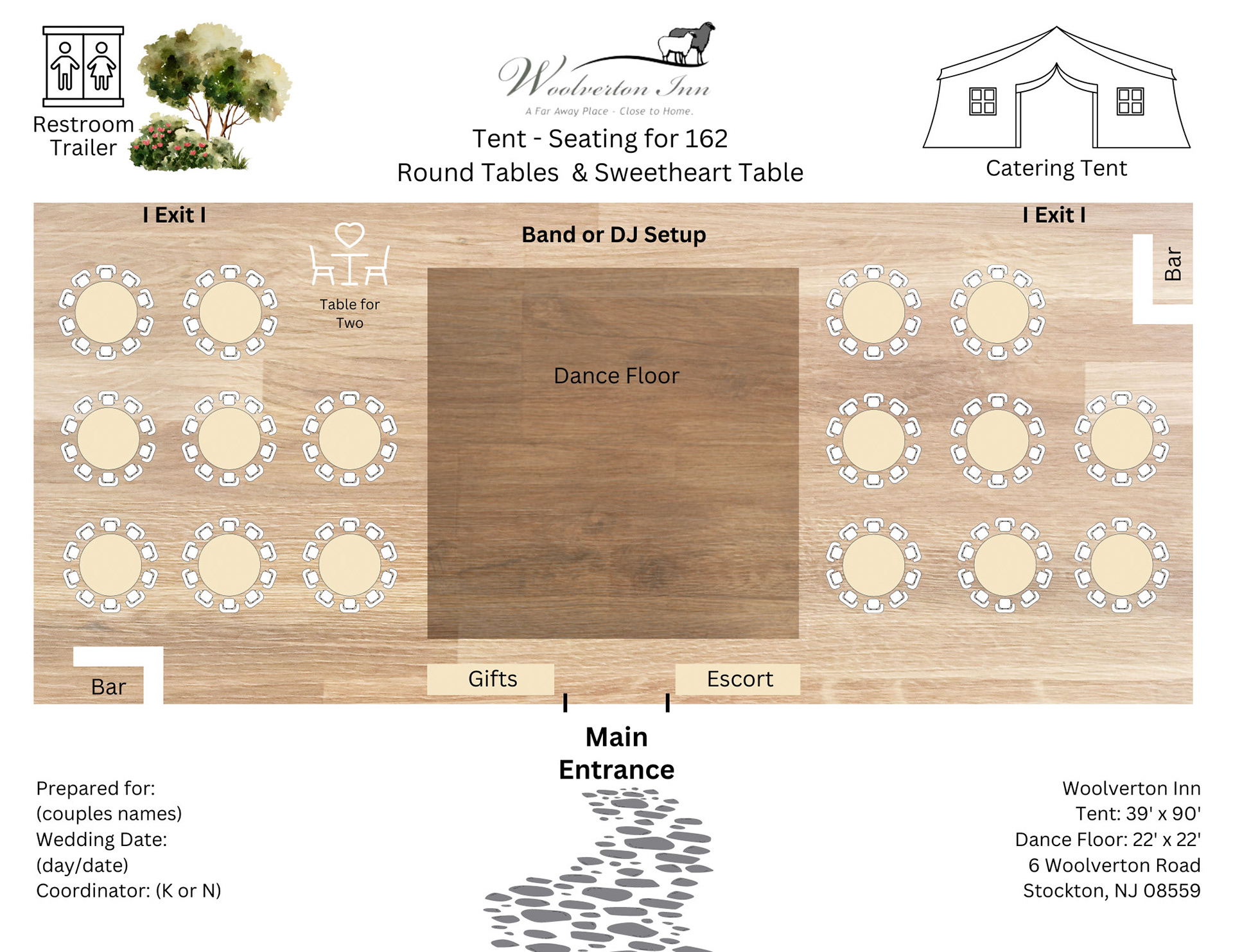 Woolverton Tent: Seating 160 - 1
