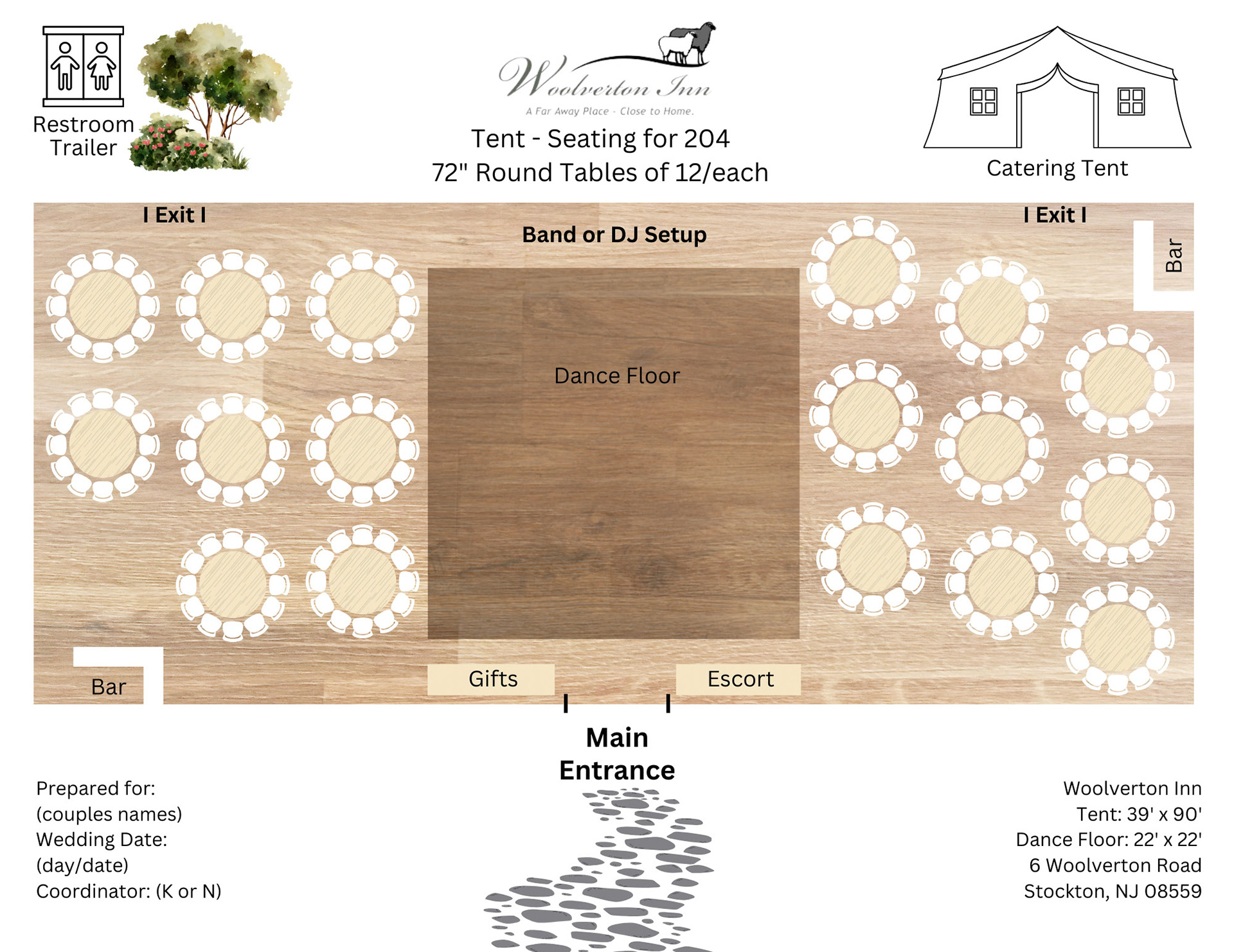 Woolverton Tent: Seating 200 - 1