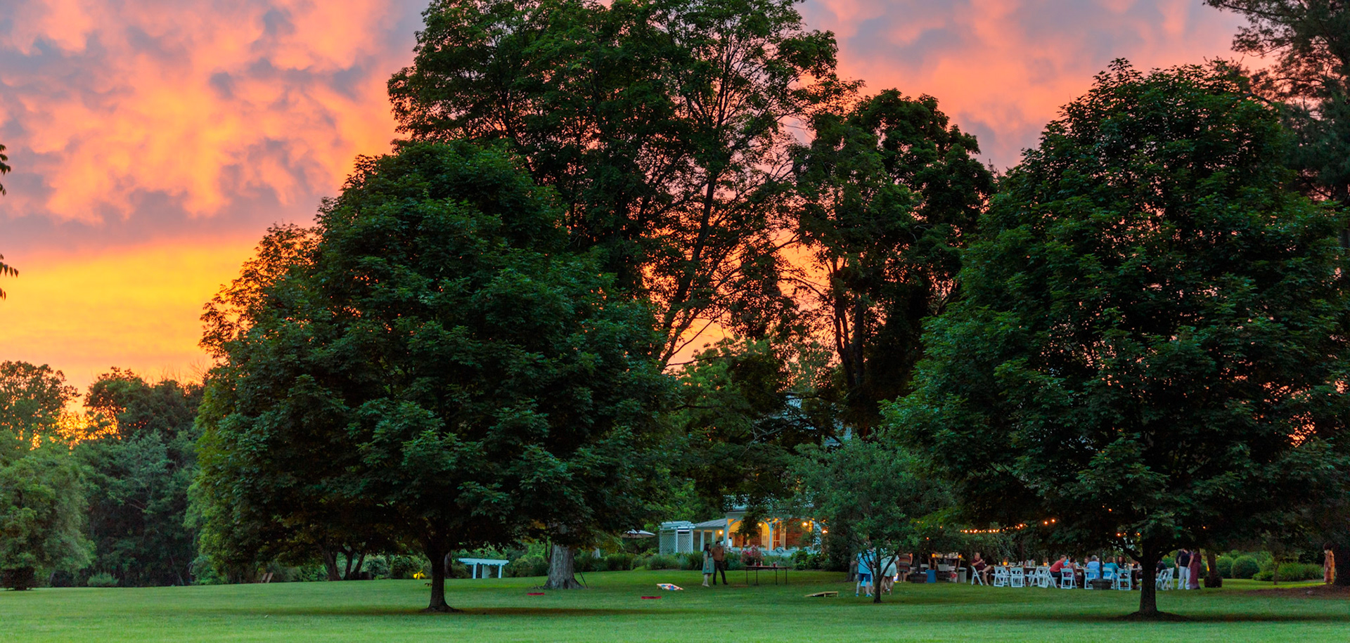 Manor House Front Lawn Outdoor Dinner
