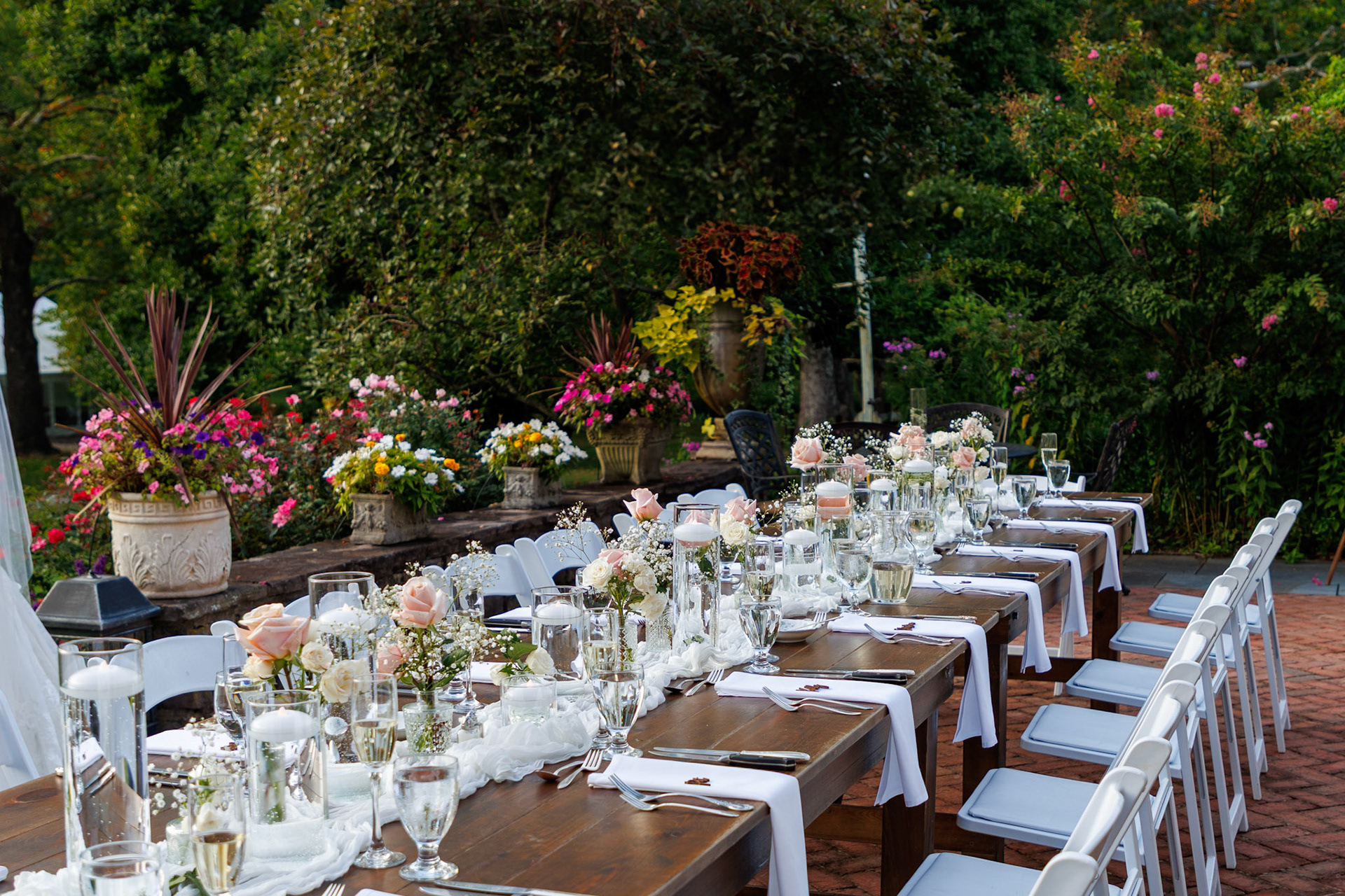 Al Fresco Dinner for 24 on the West Patio