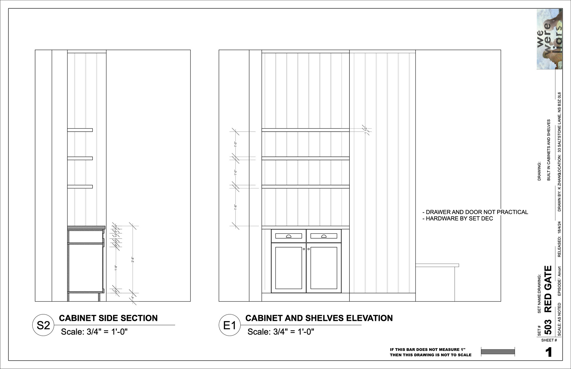 Red Gate - Built in cabinets
