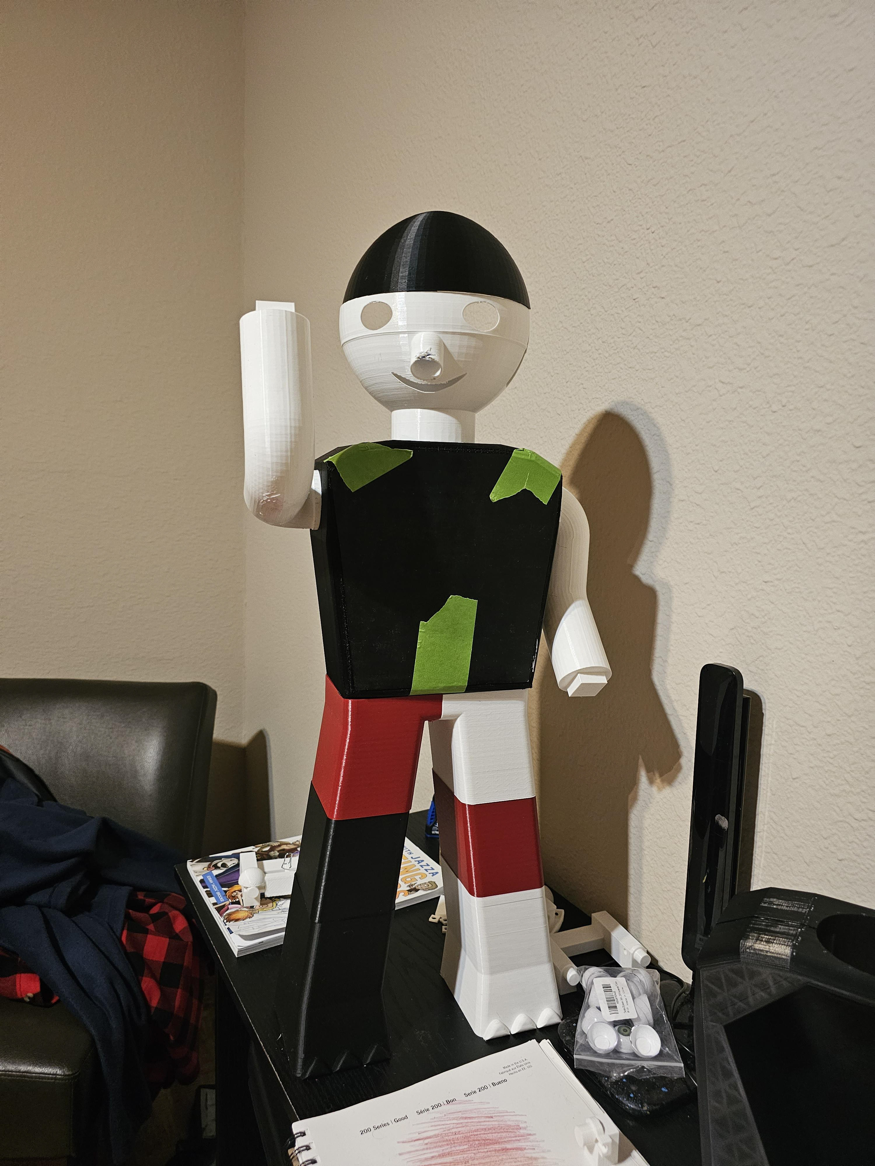 Assembly of the figure using an old head design